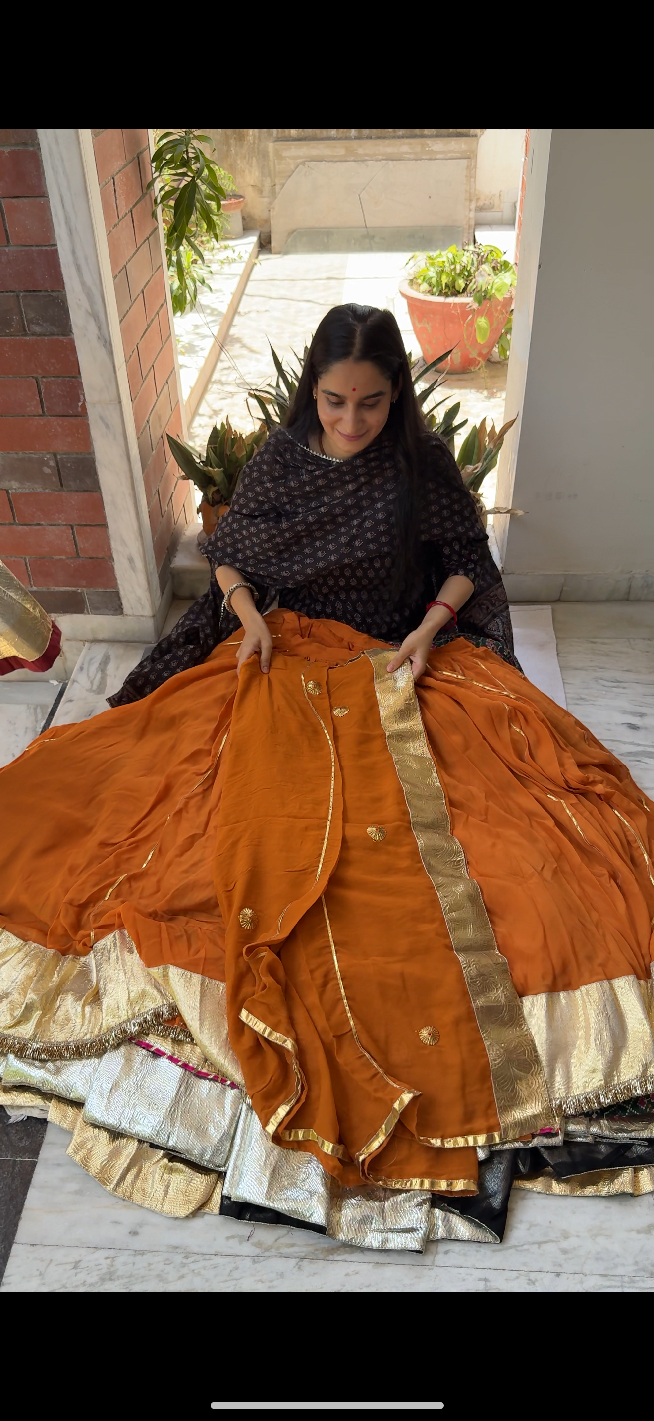 Maithili Rust Lehenga