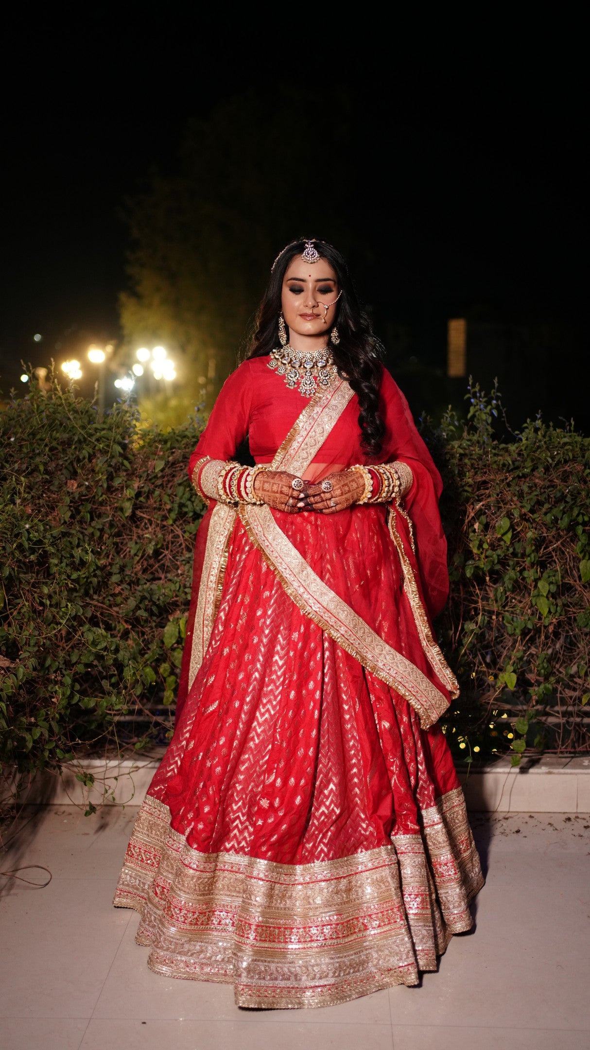 Rukmini Red Banarasi Lehenga (Bridal Lehenga)