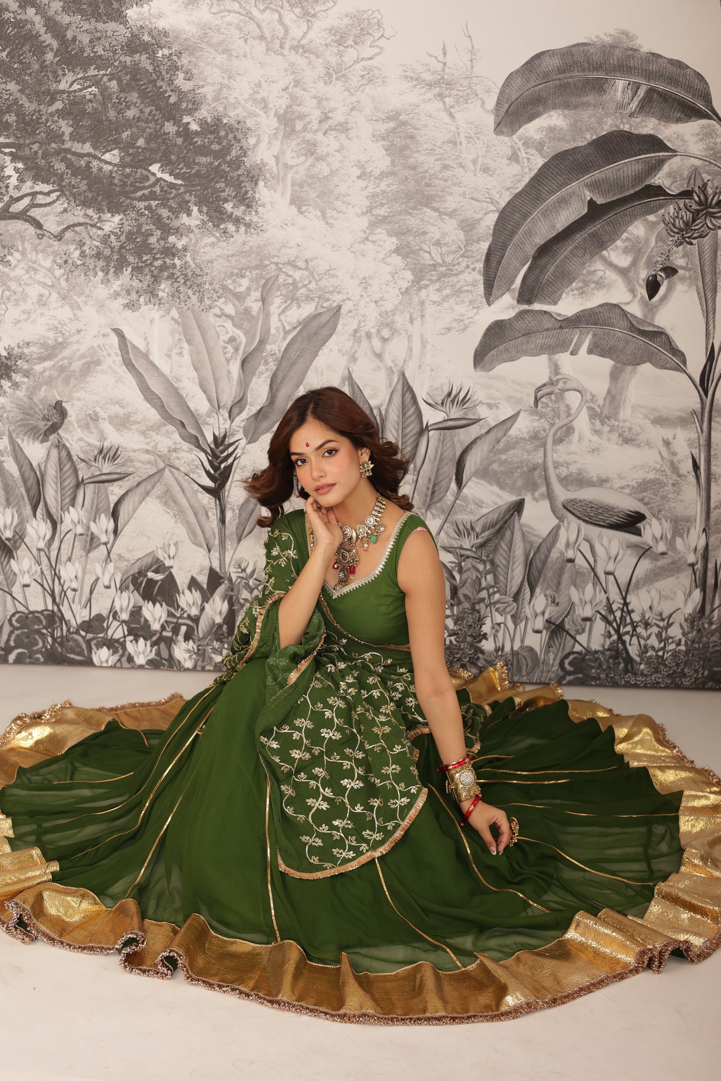 Purvai Mehendi Lehenga
