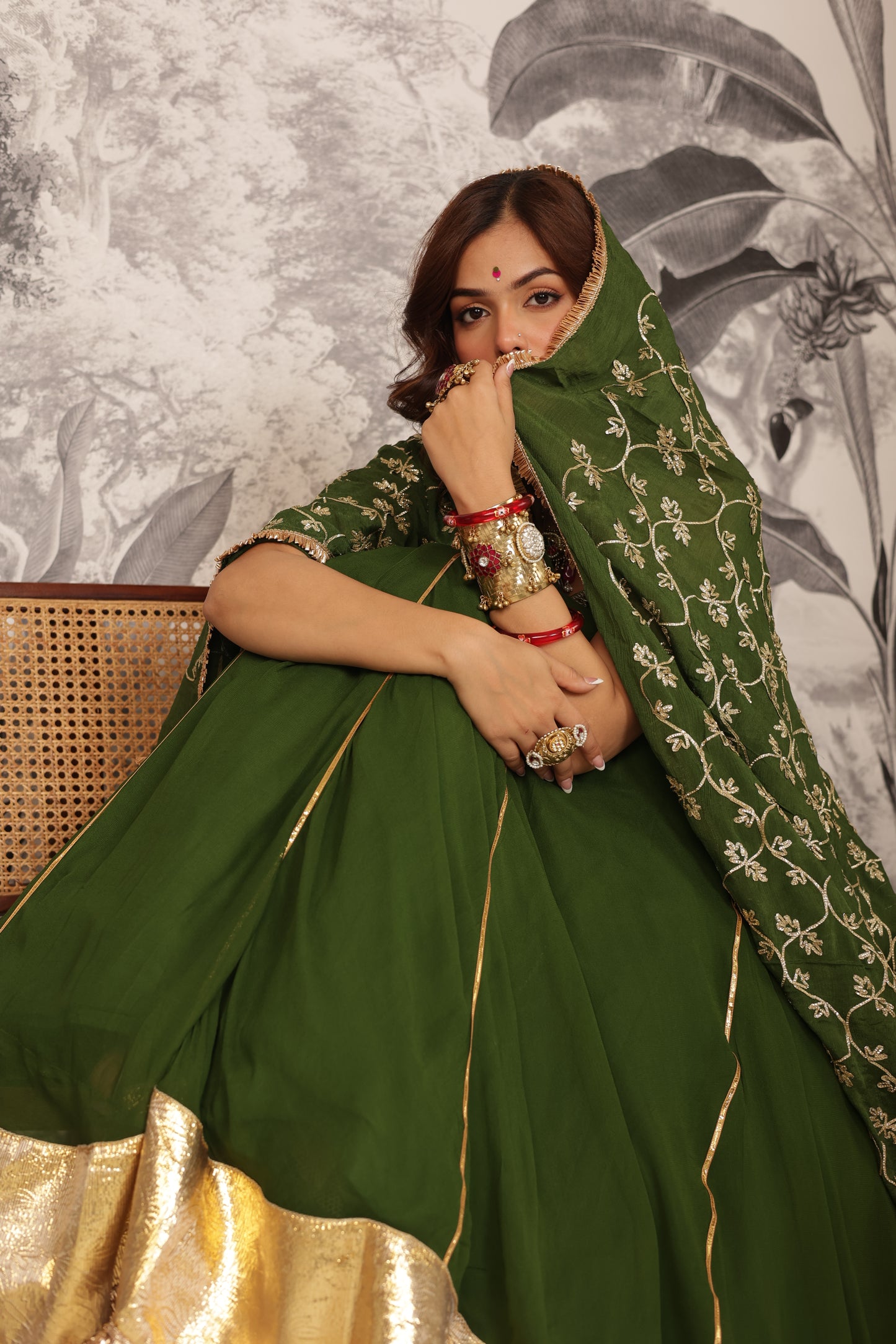 Purvai Mehendi Lehenga