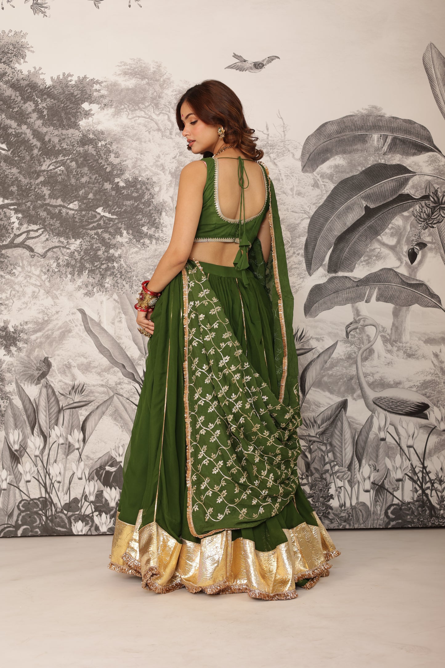 Purvai Mehendi Lehenga