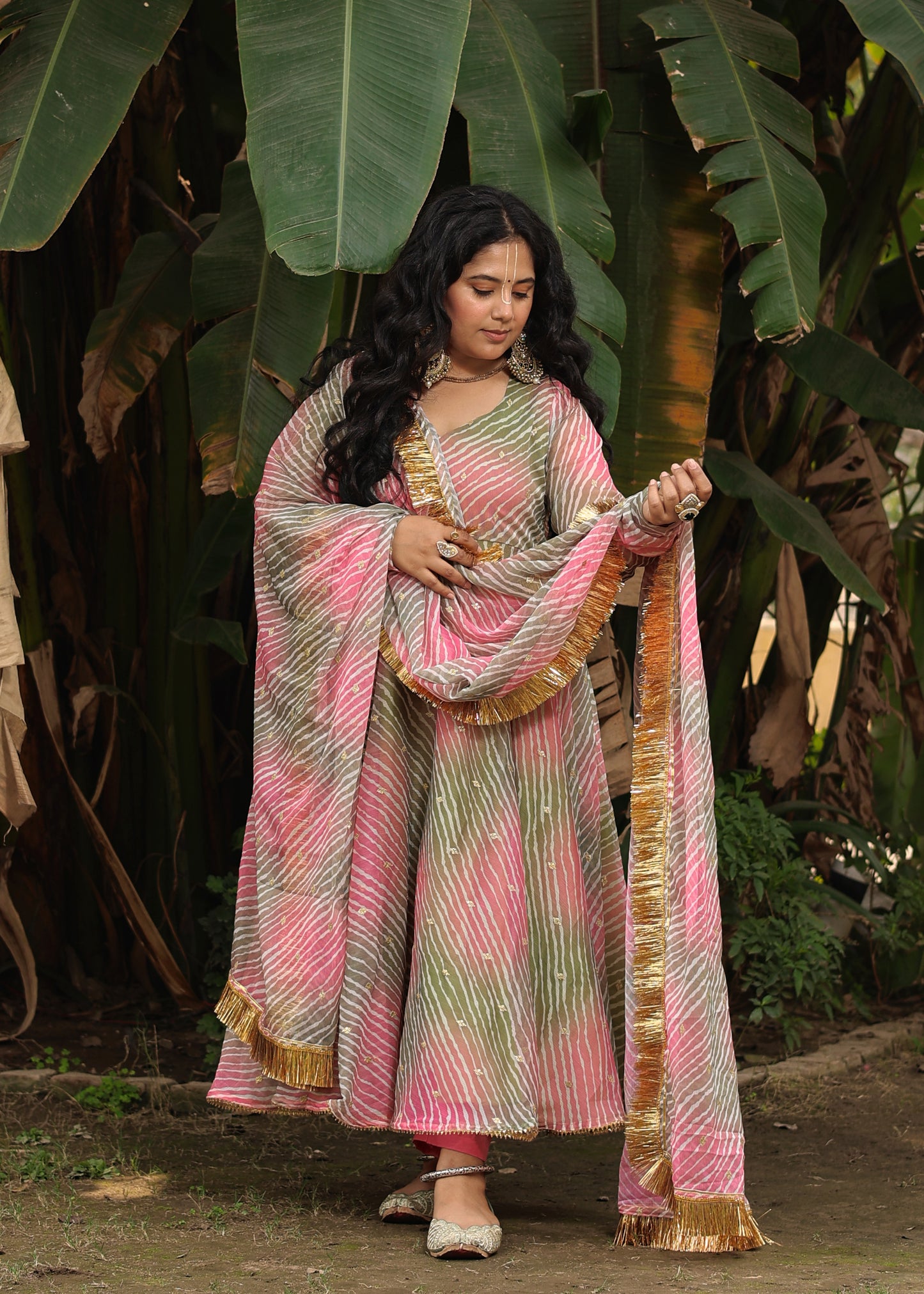 Rooh Leheriya Anarkali Set