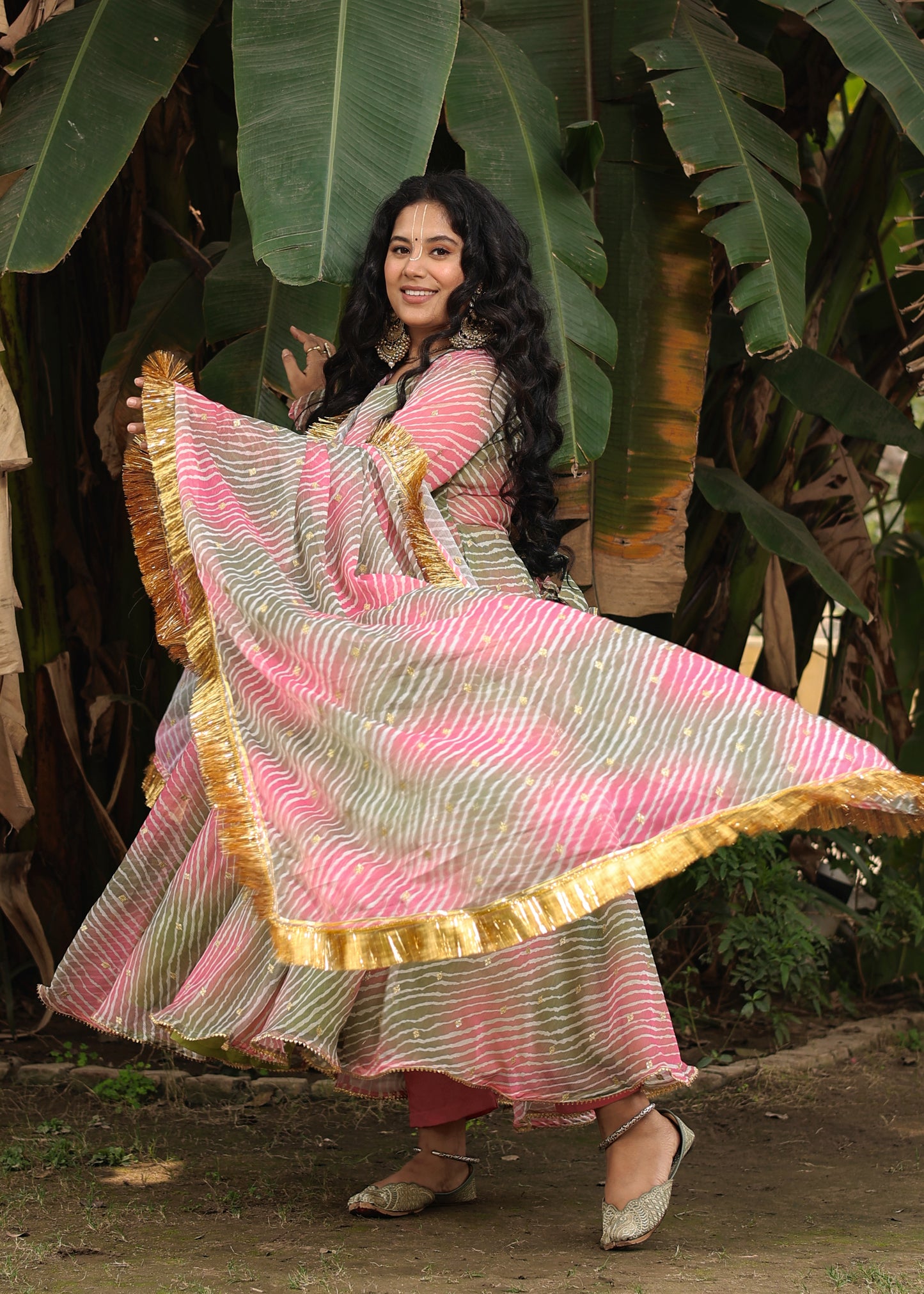 Rooh Leheriya Anarkali Set