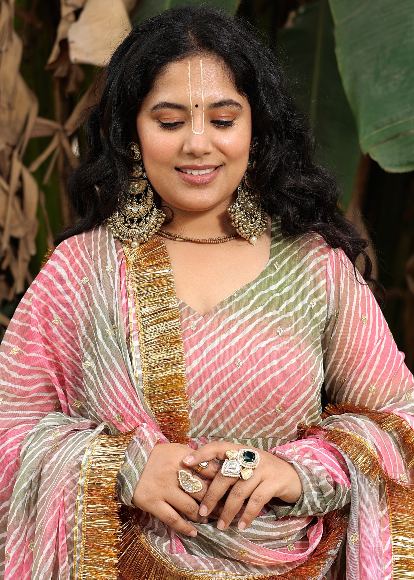 Rooh Leheriya Anarkali Set
