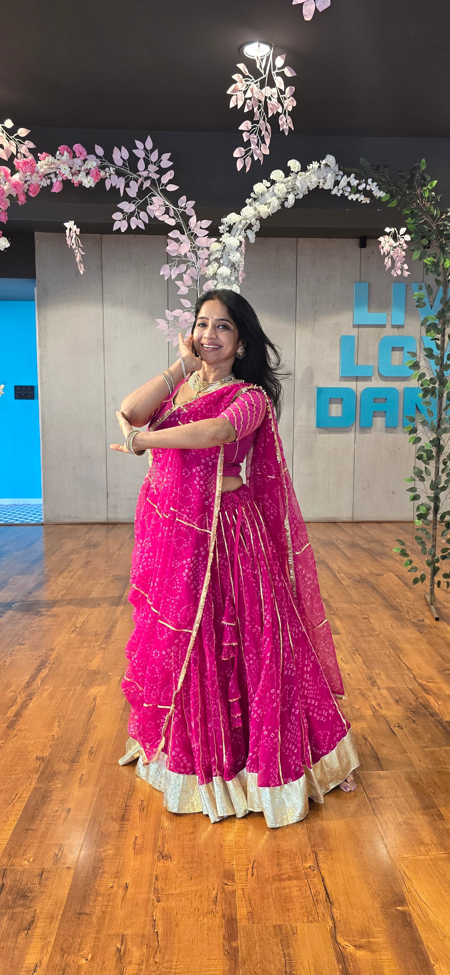 Siddhi Rani Bandhani lehenga
