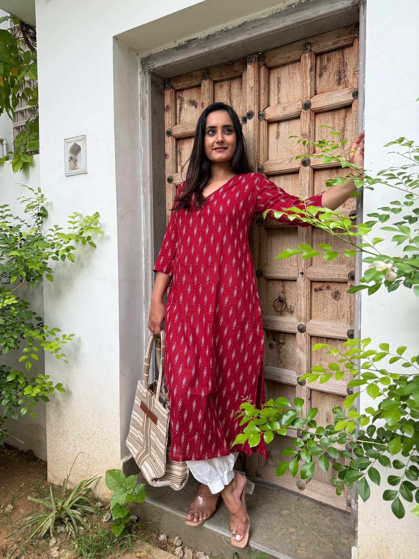 NEEMA RED KURTA SET