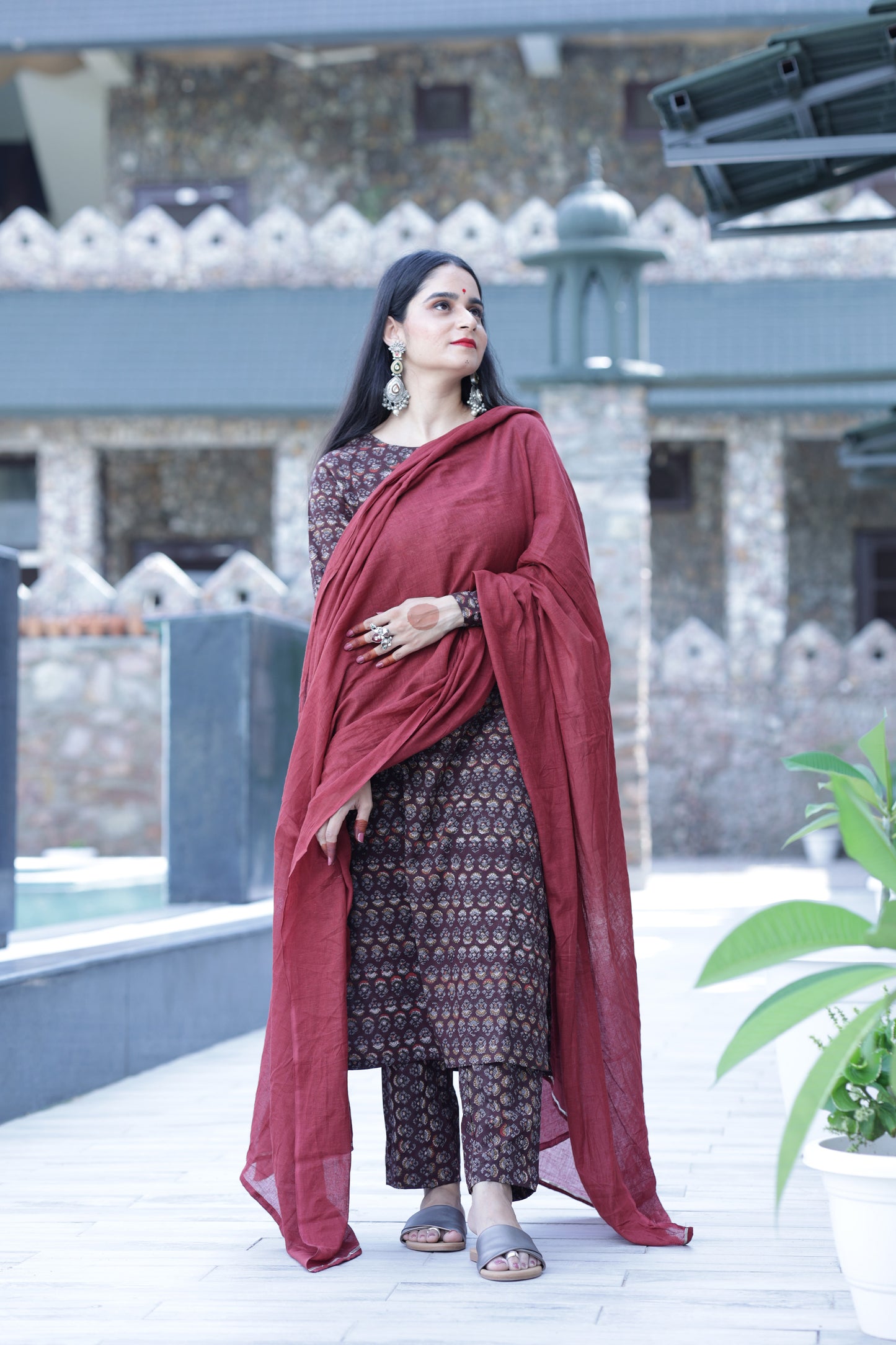 Radhya Handblock Suit Set