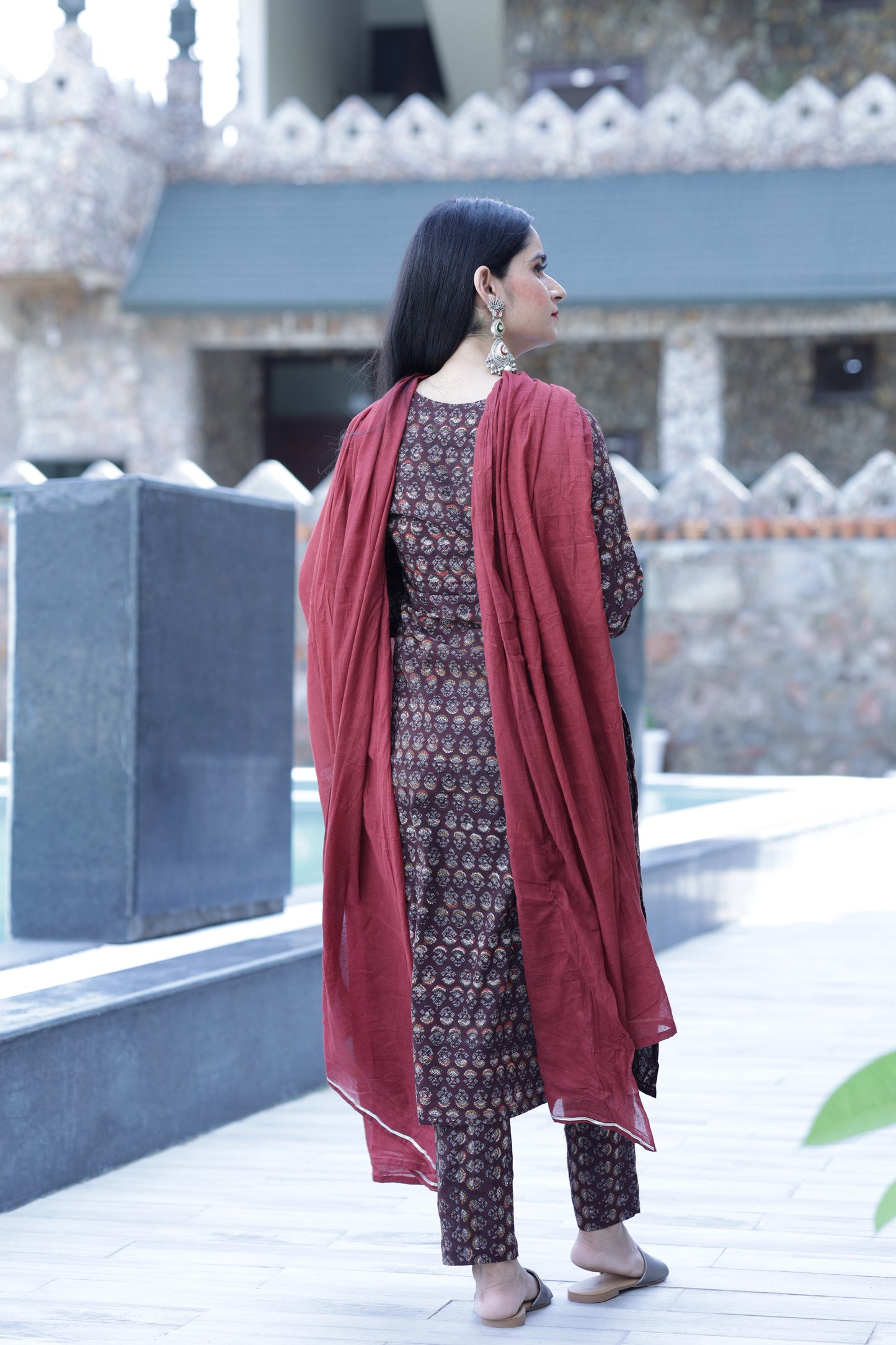 Radhya Handblock Suit Set