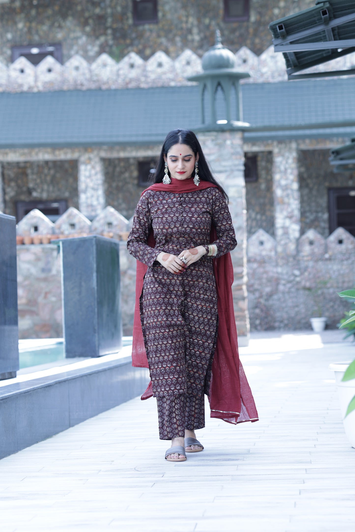 Radhya Handblock Suit Set