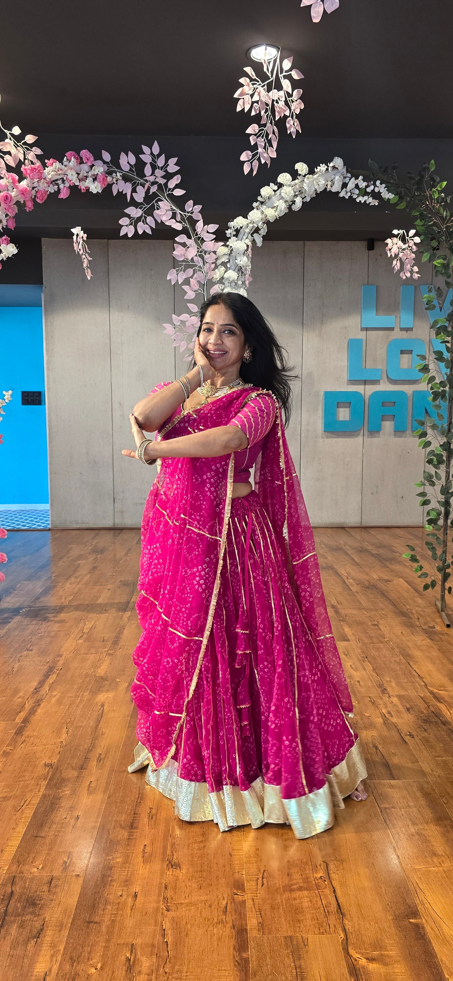 Siddhi Rani Bandhani lehenga