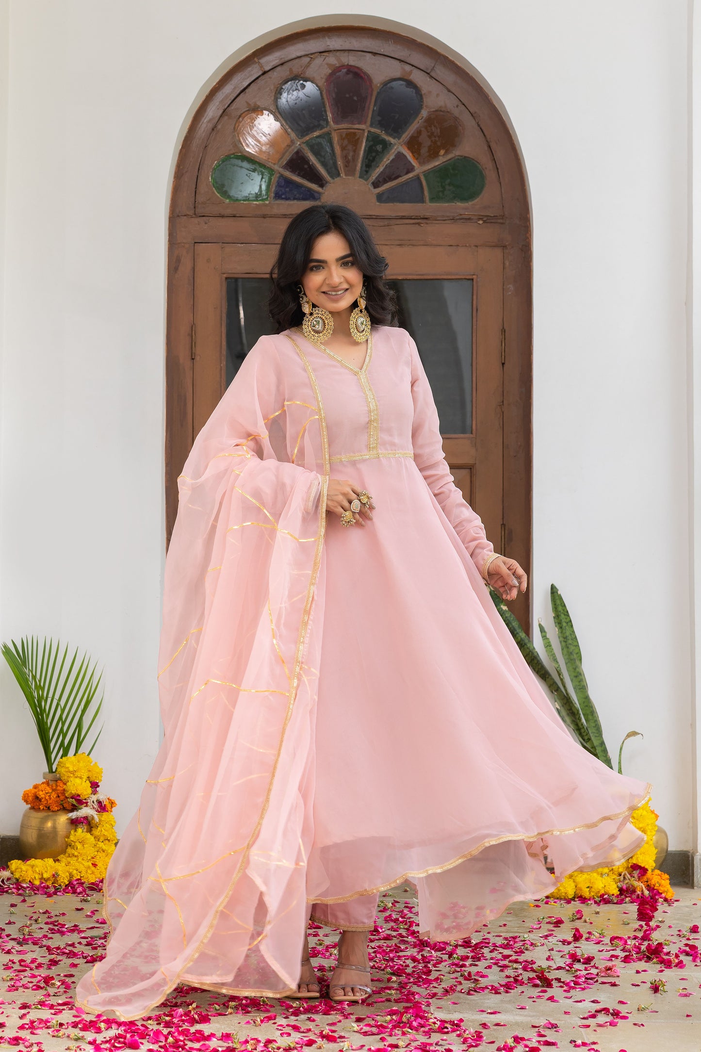 Tarini Pink Anarkali Set