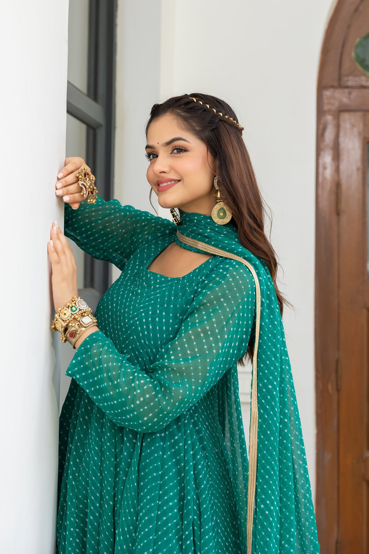 Geet Rama Green Anarkali Set