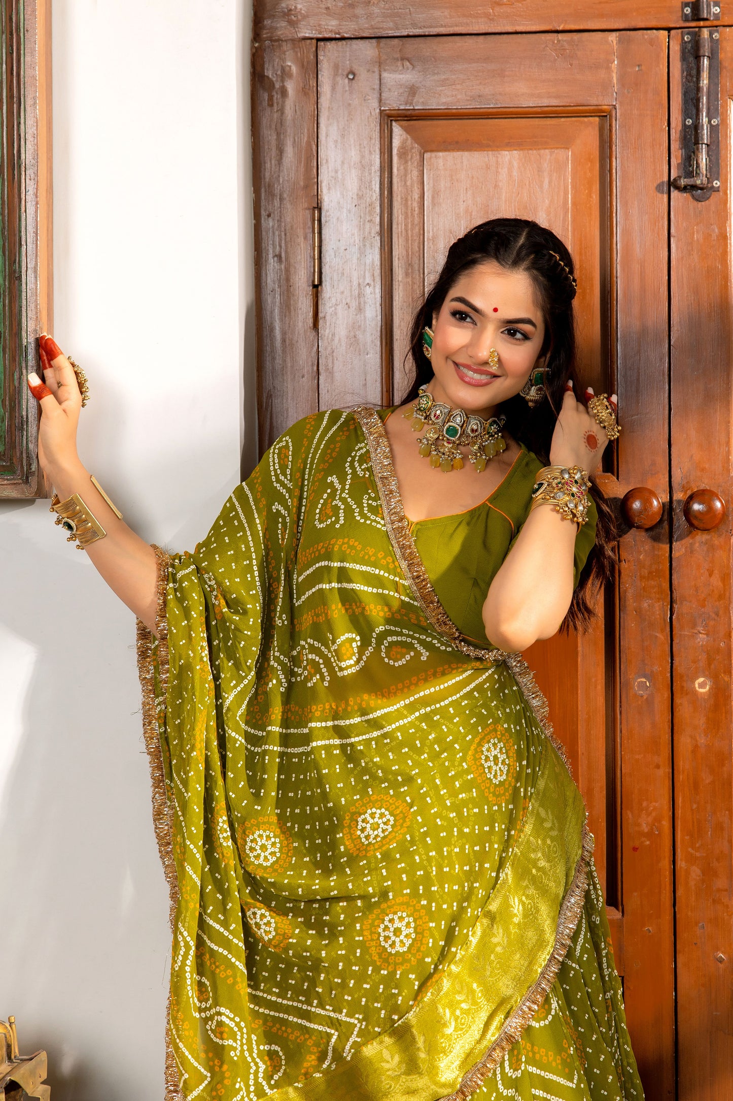 Falguni Bandhani Lehenga