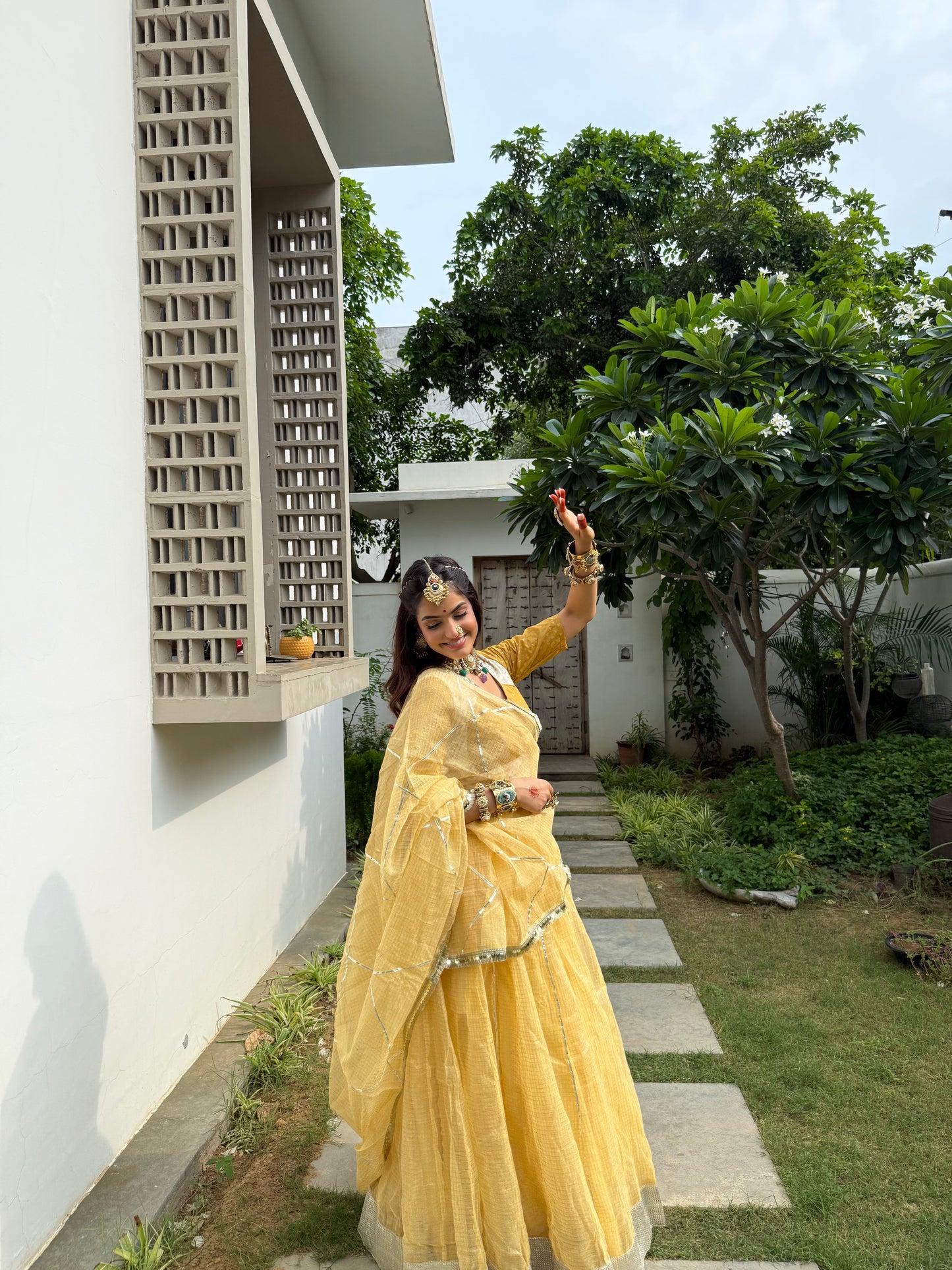 Kaashi Yellow Lehenga Set