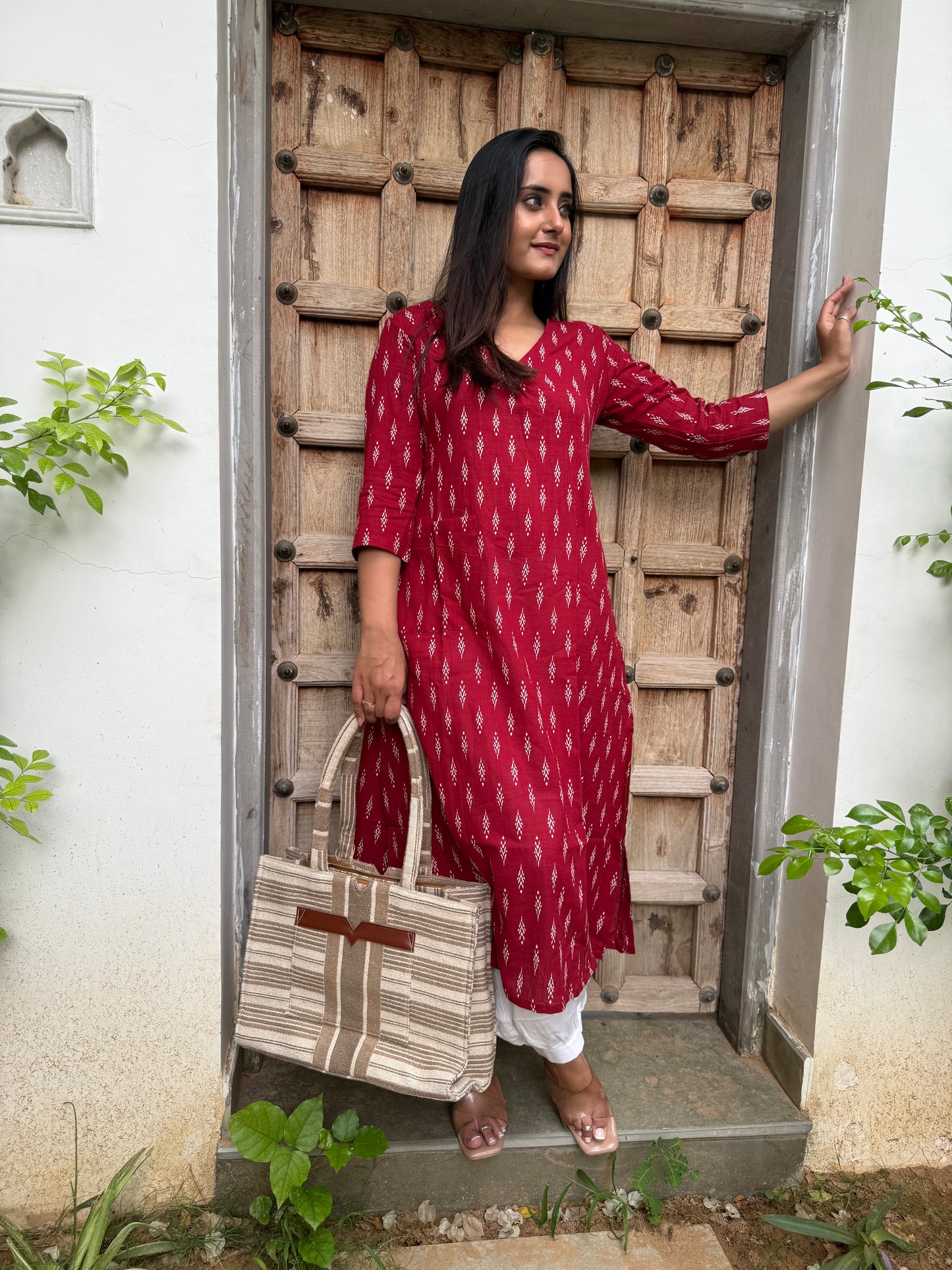 NEEMA RED KURTA SET