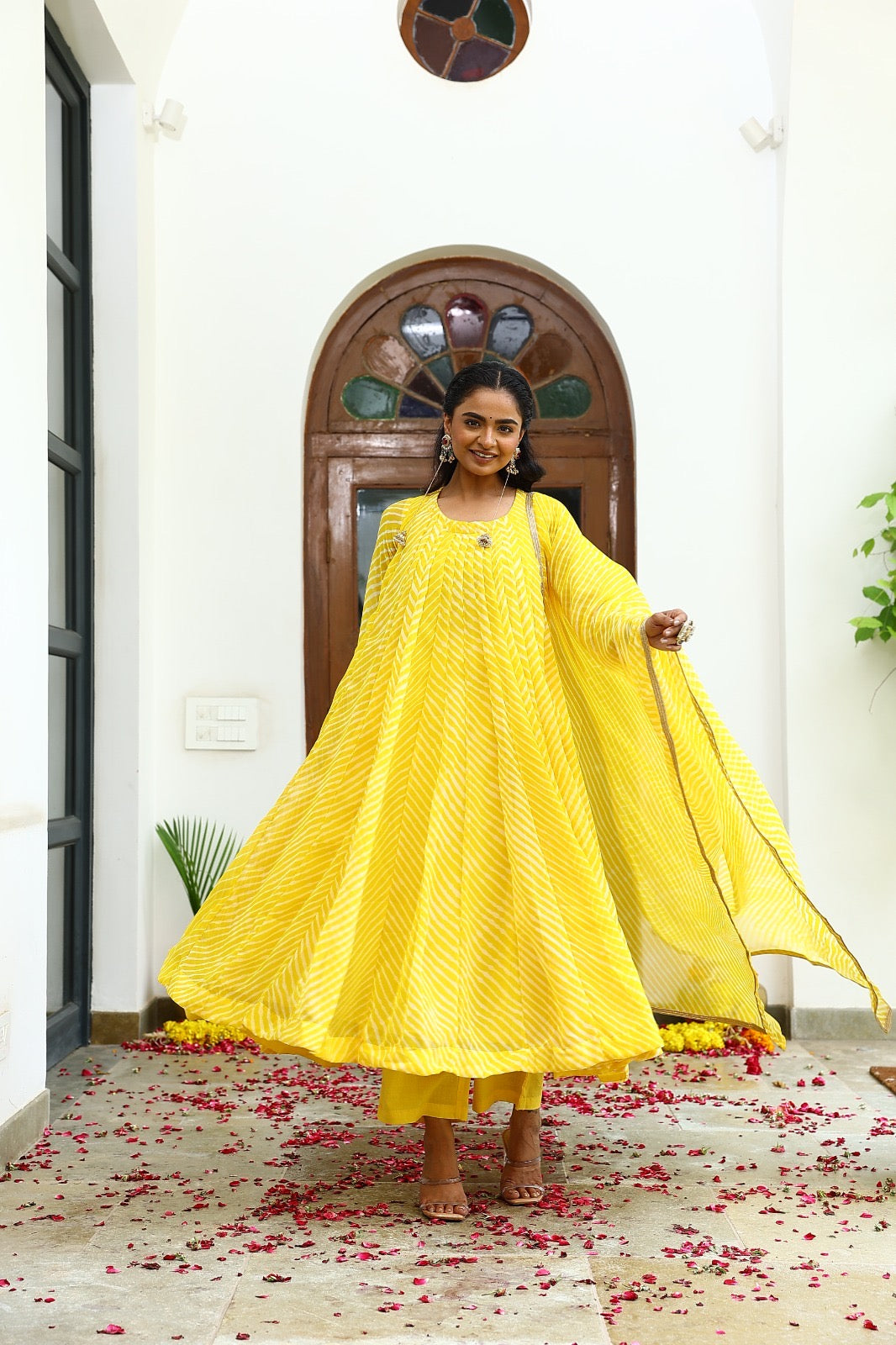 Geet Yellow Anarkali Set