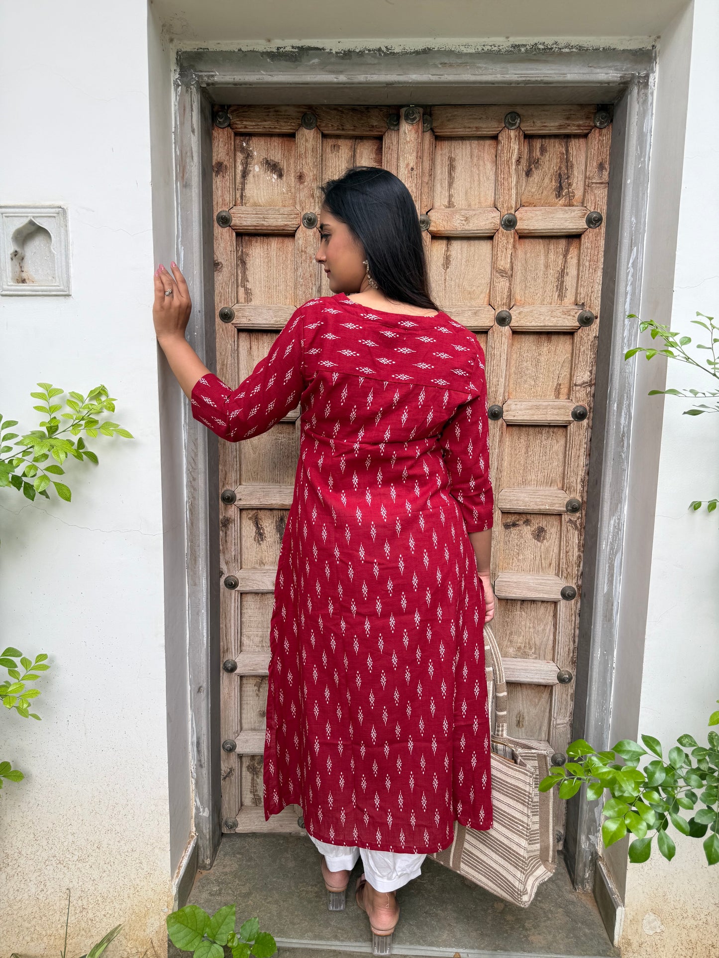 NEEMA RED KURTA SET