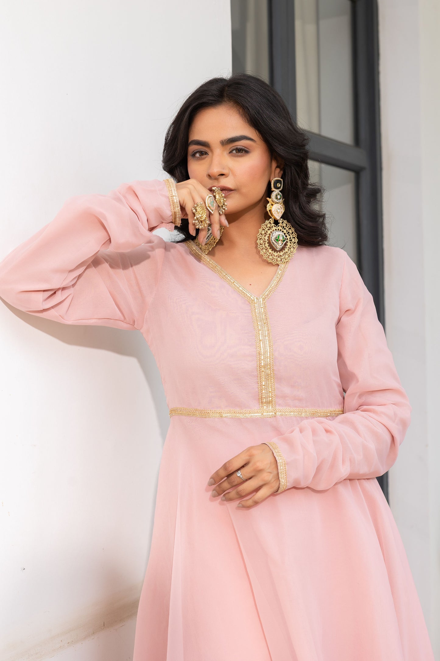 Tarini Pink Anarkali Set