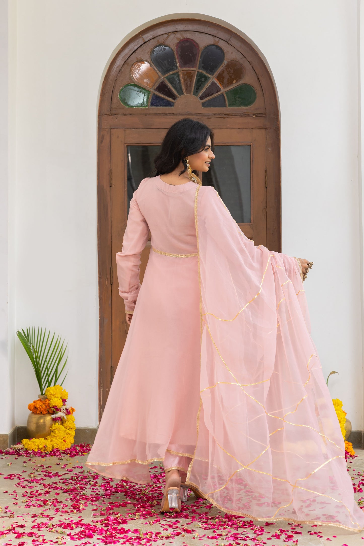 Tarini Pink Anarkali Set