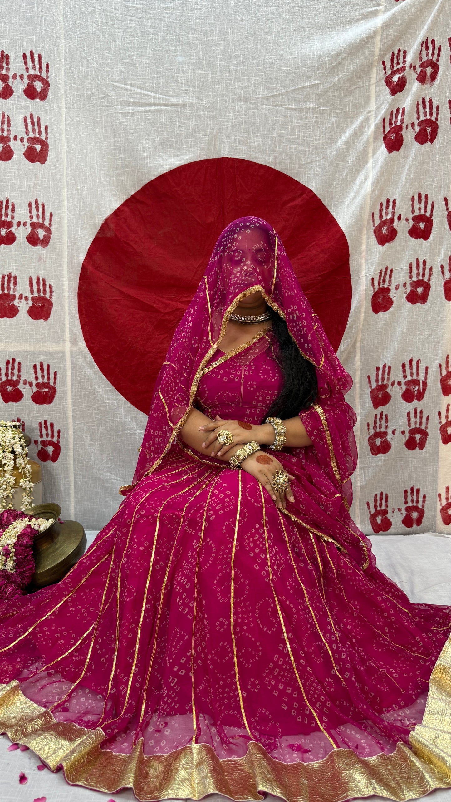 Siddhi Rani Bandhani lehenga