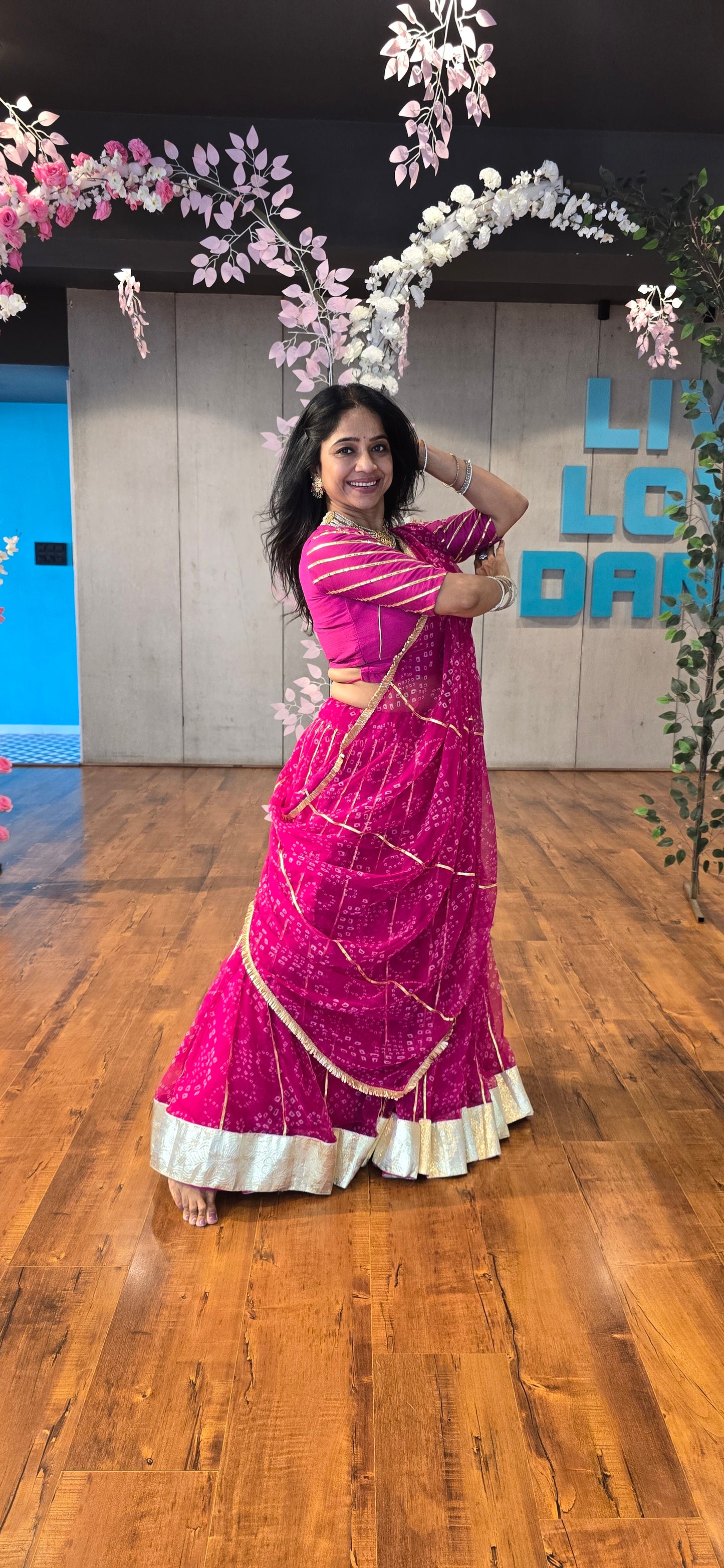 Siddhi Rani Bandhani lehenga