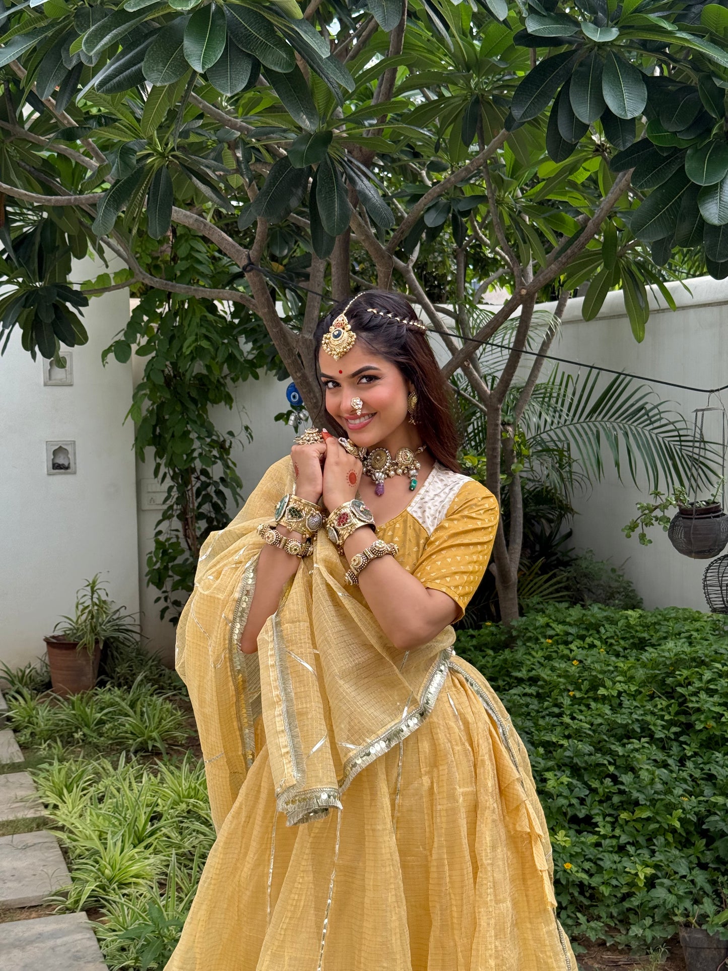Kaashi Yellow Lehenga Set