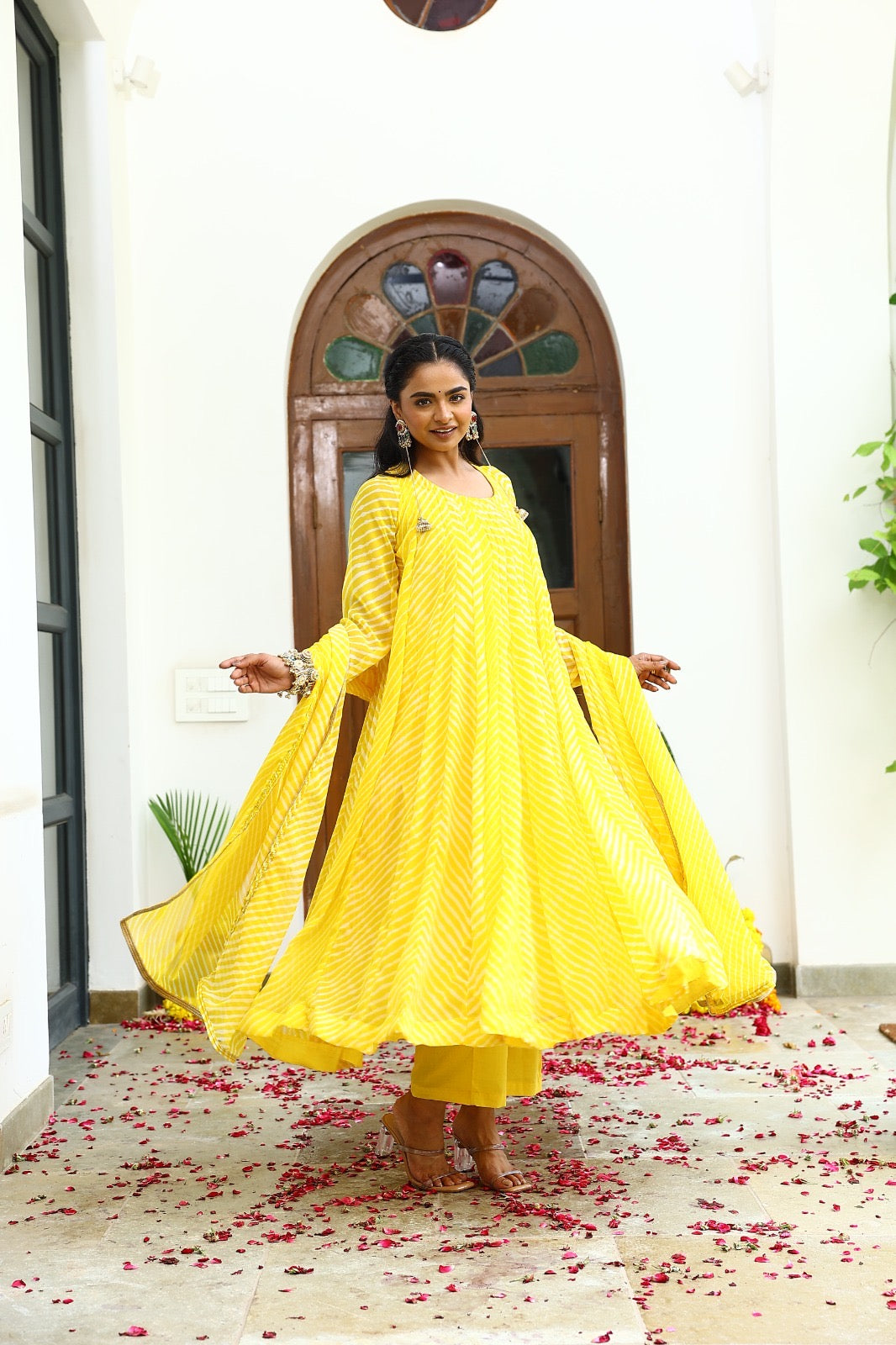 Geet Yellow Anarkali Set