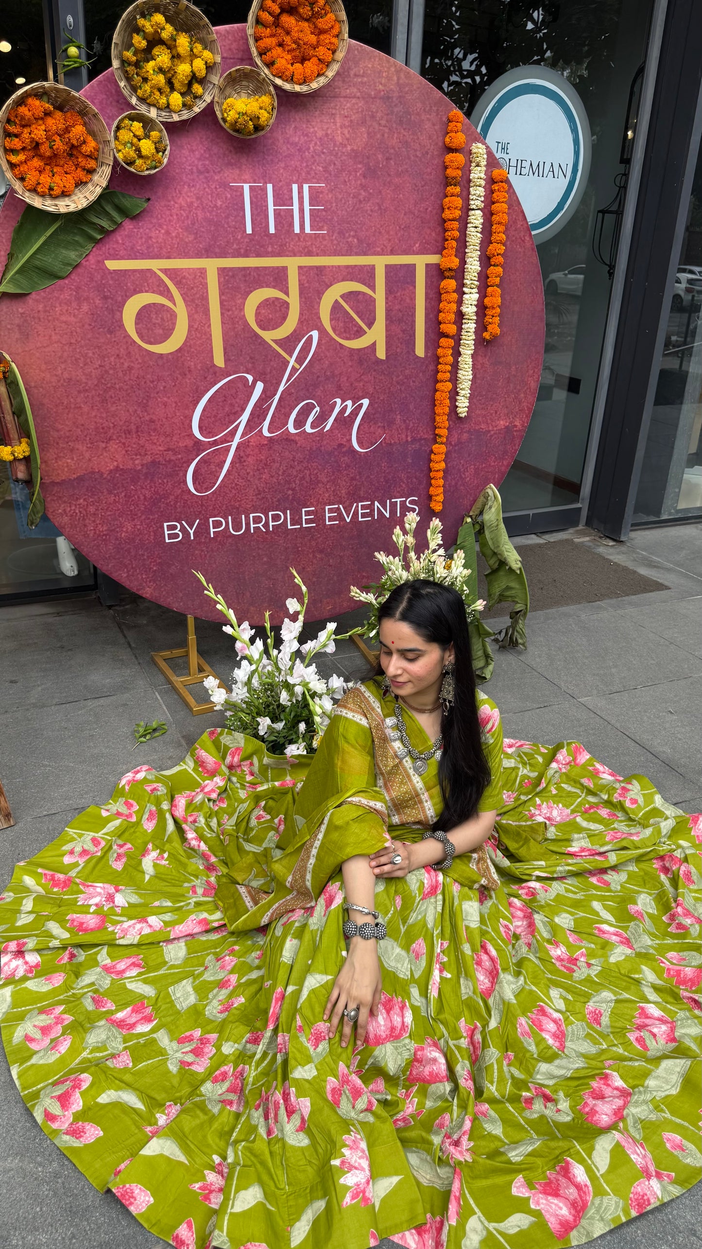 Tulika Green Cotton Lehenga