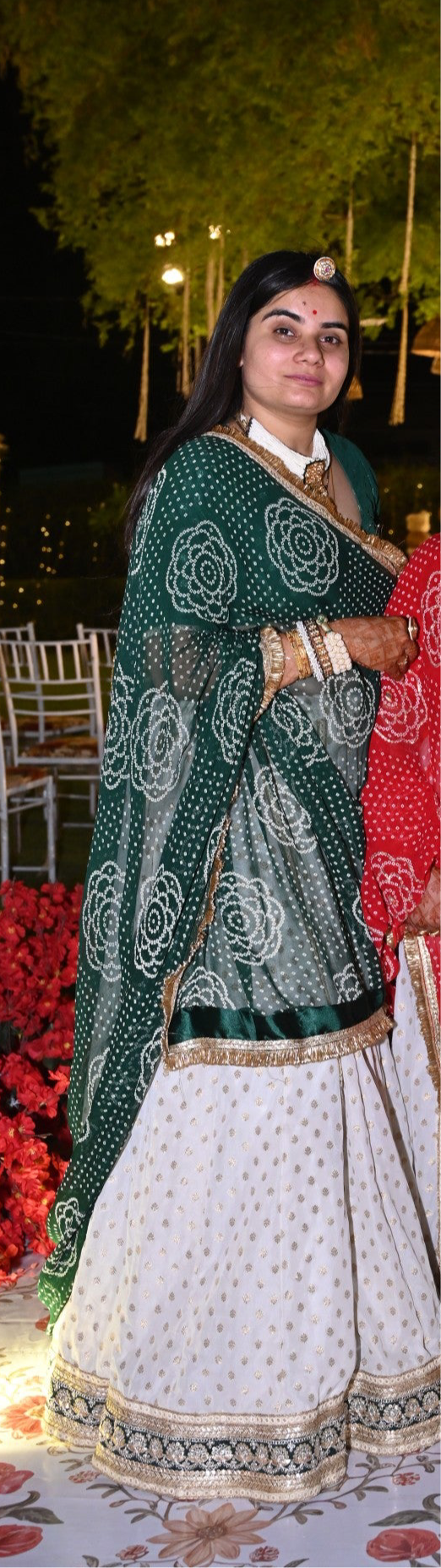 Paridhi Green Bandhani Lehenga