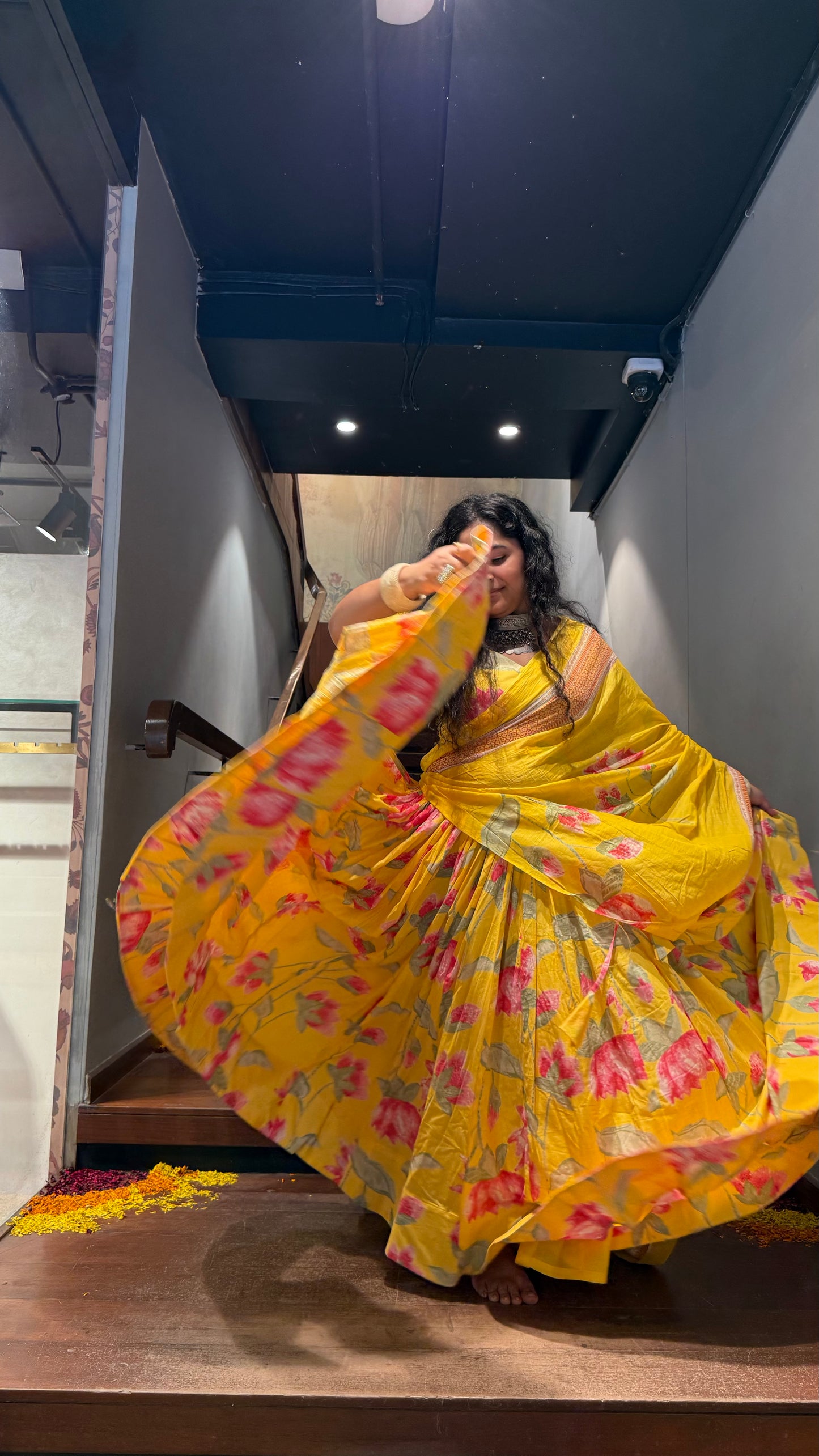 Tulika Yellow Cotton Lehenga
