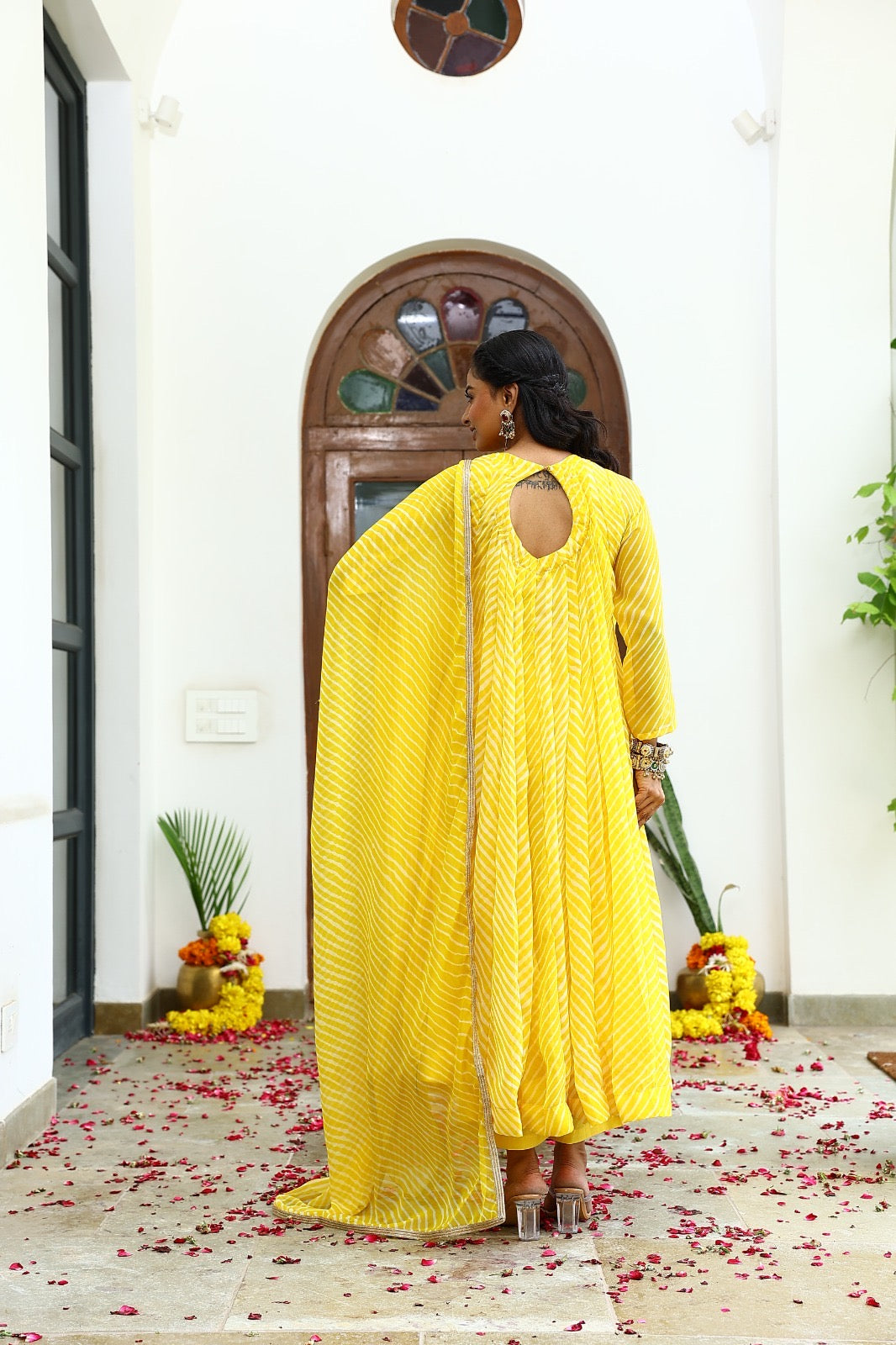 Geet Yellow Anarkali Set