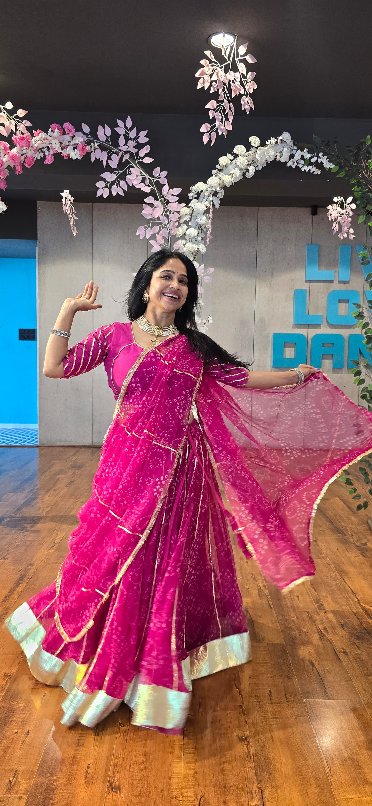 Siddhi Rani Bandhani lehenga