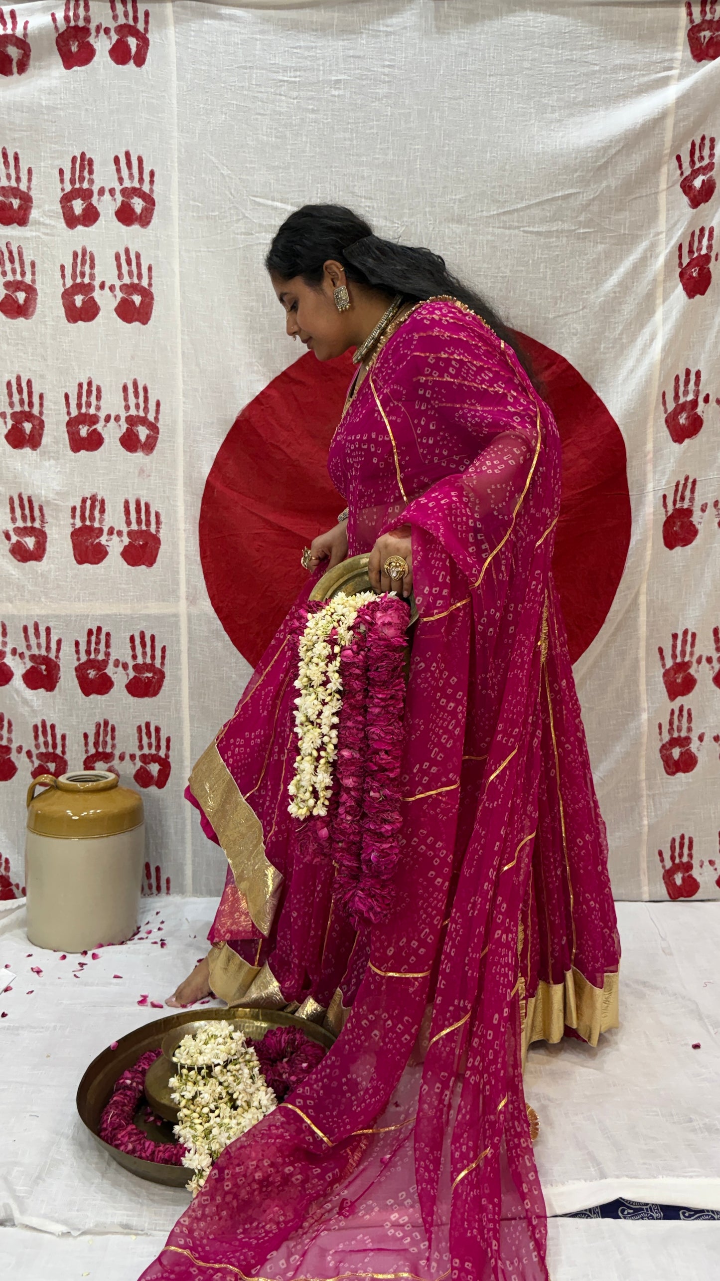 Siddhi Rani Bandhani lehenga