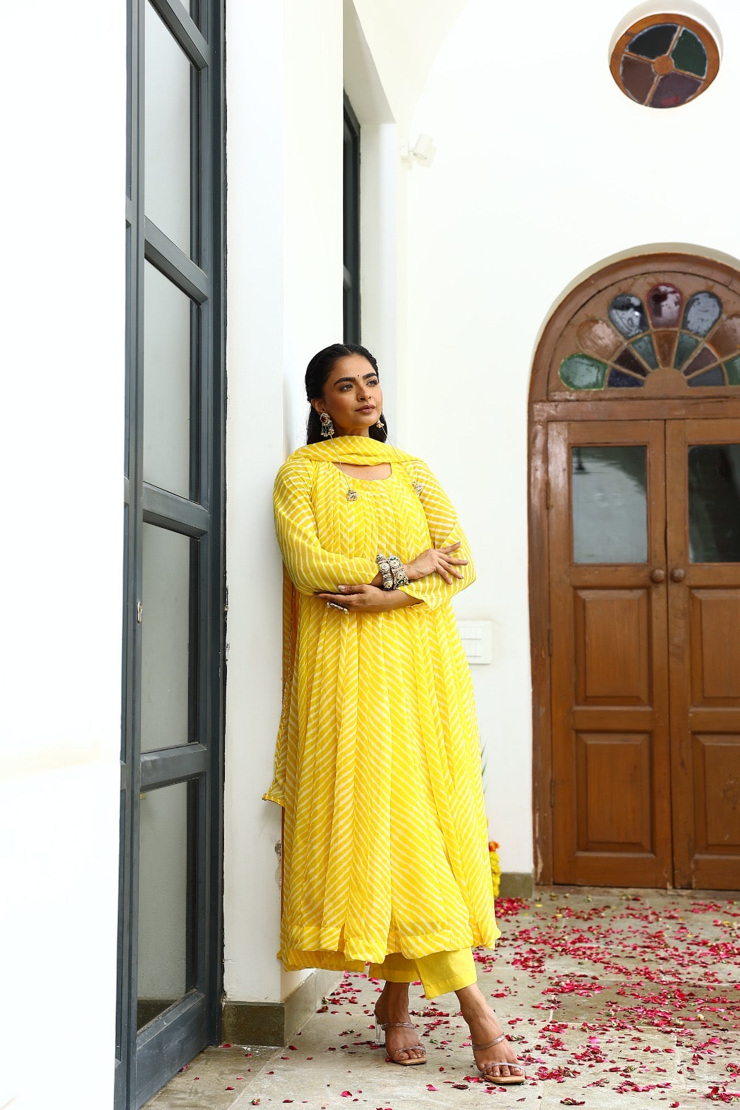 Geet Yellow Anarkali Set