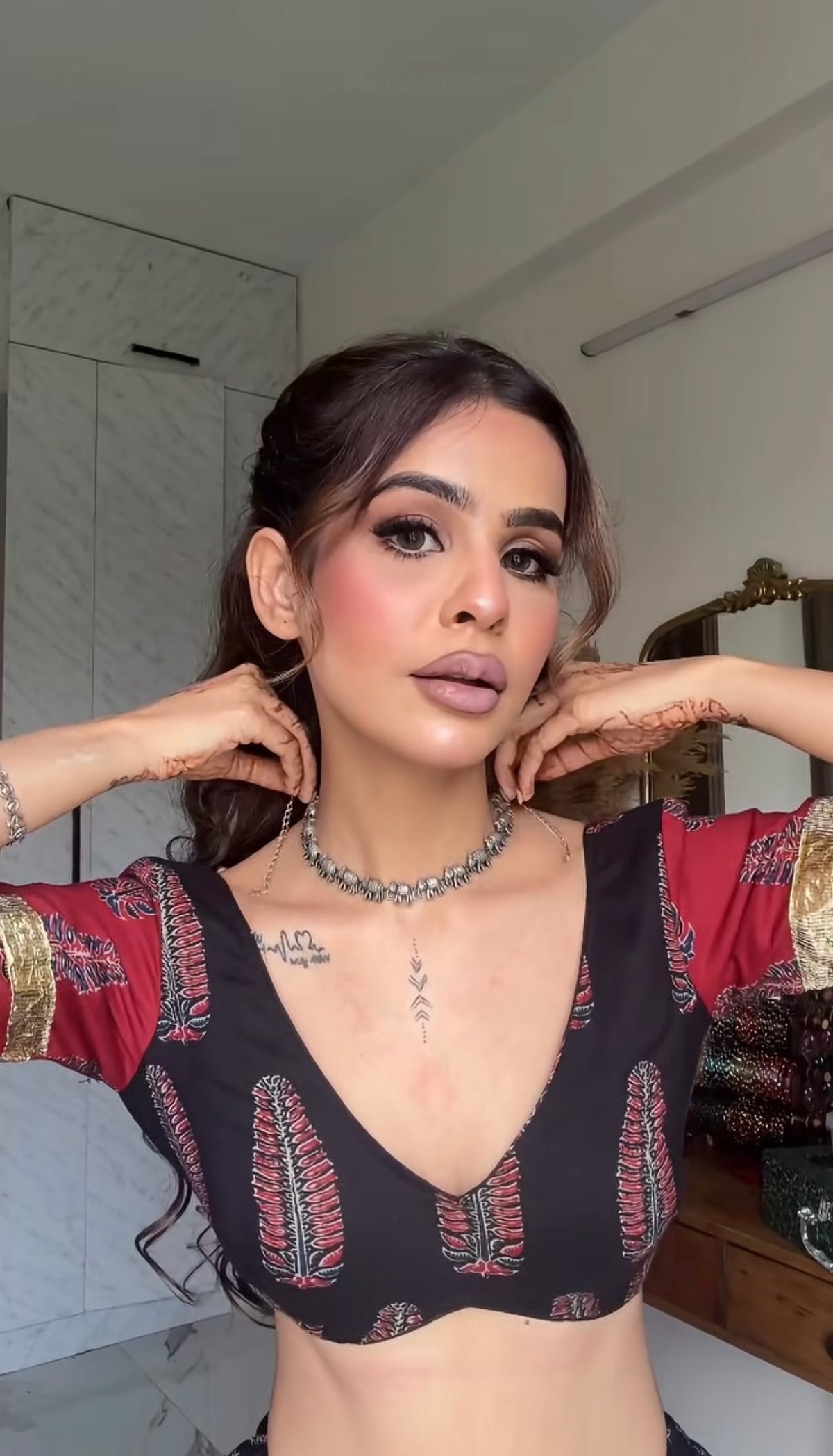Shubh Ajrakh Lehenga