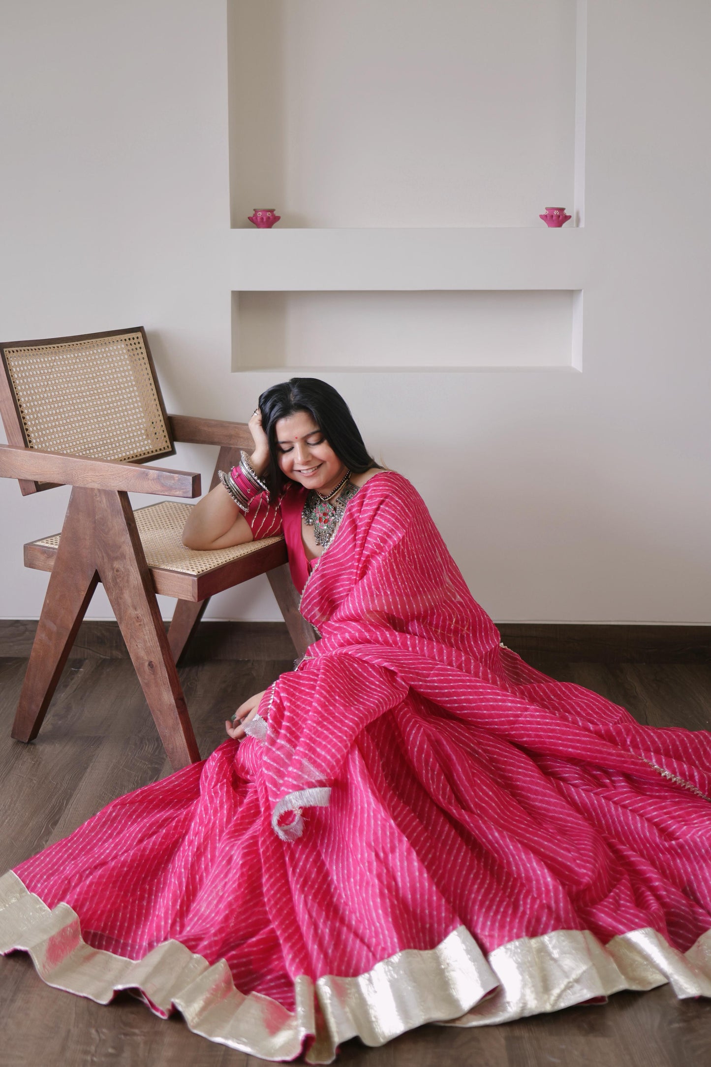Light Pink Mothda Lehenga
