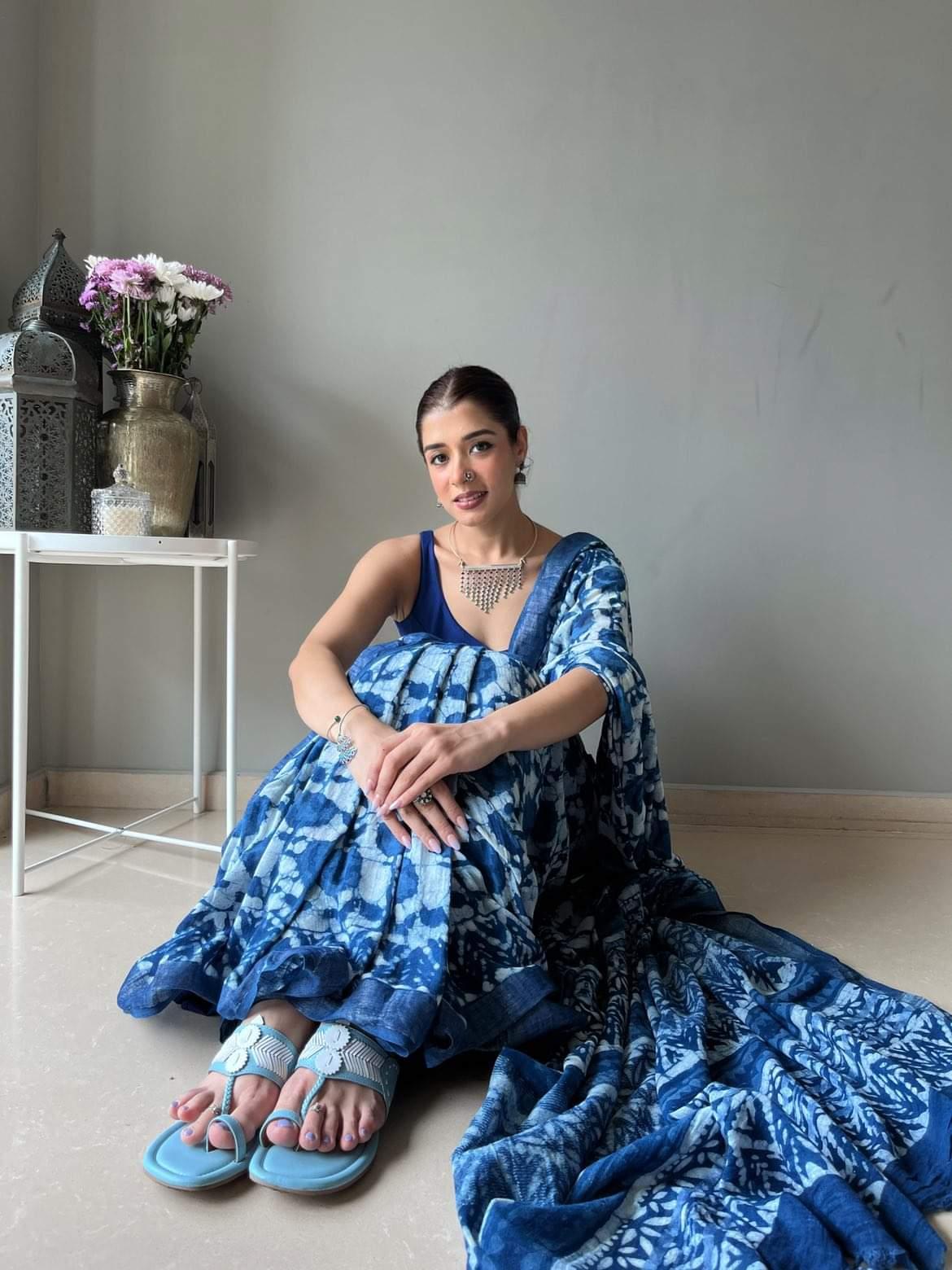 Mirangi Indigo Saree