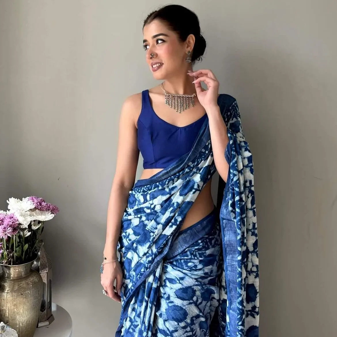 Mirangi Indigo Saree