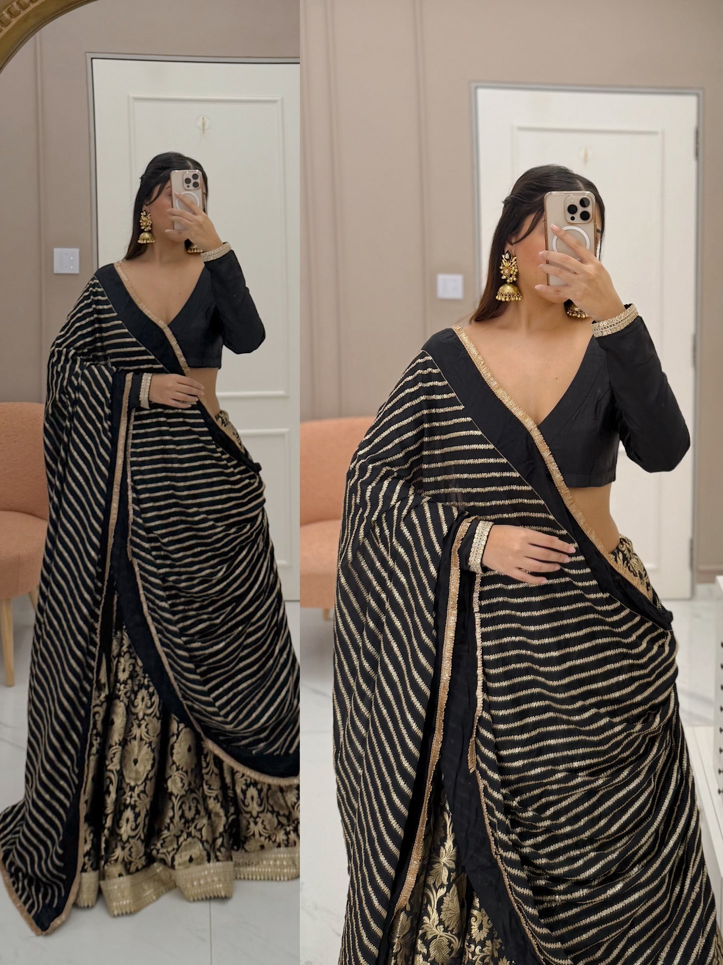 Simran Black Lehenga