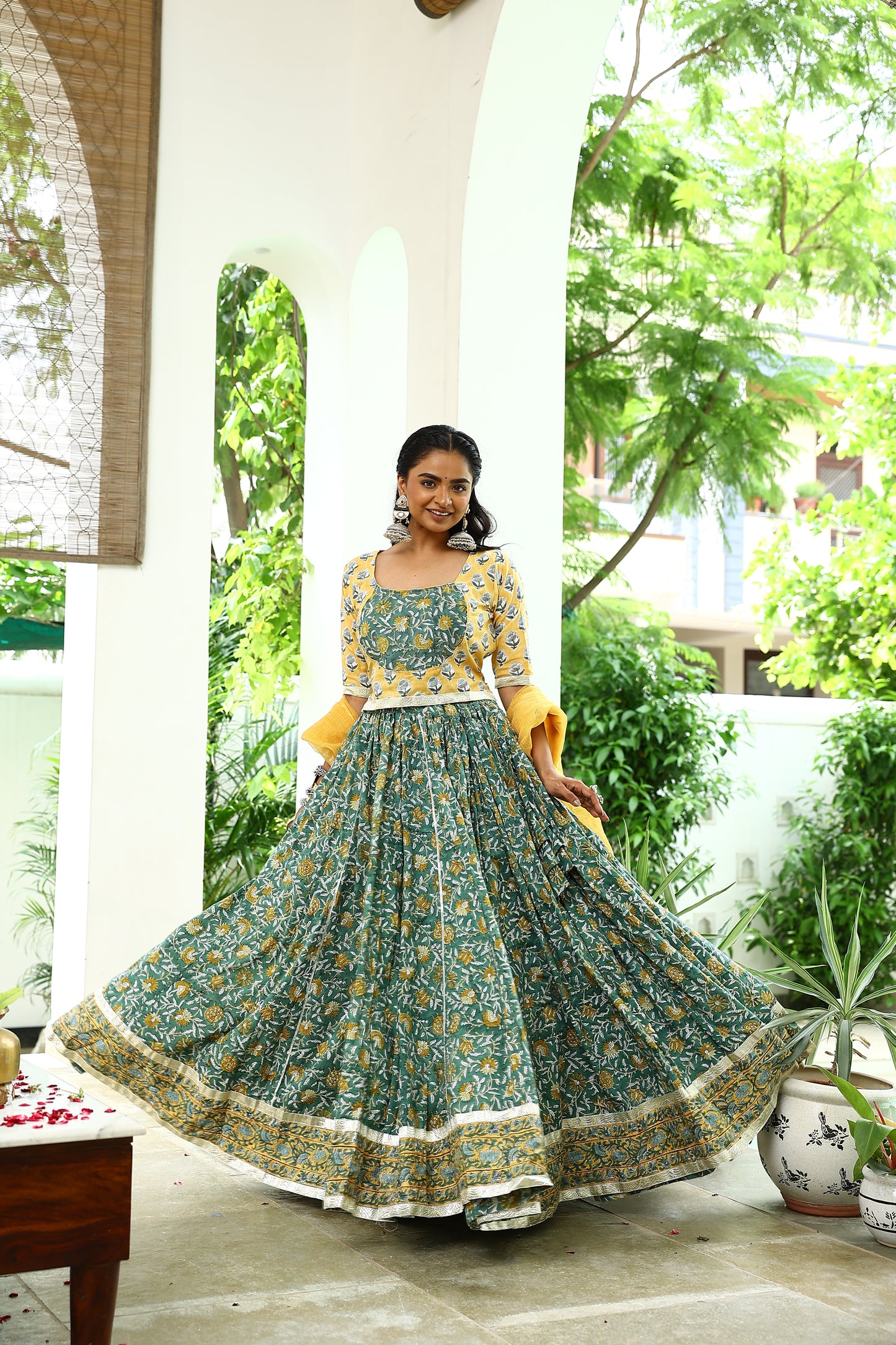 Manya Handblock Cotton Lehenga