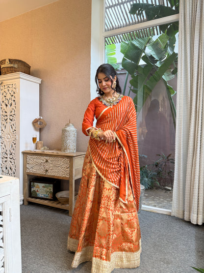 Simran Rust Lehenga