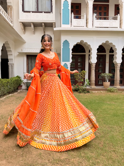 Diksha Zigzag Leheriya Lehenga