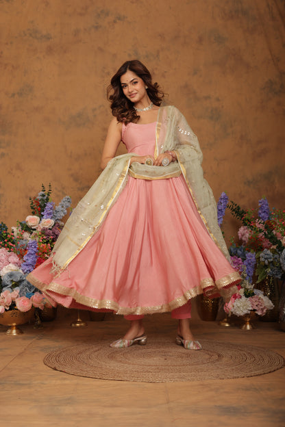 Misha Pink Anarkali Set