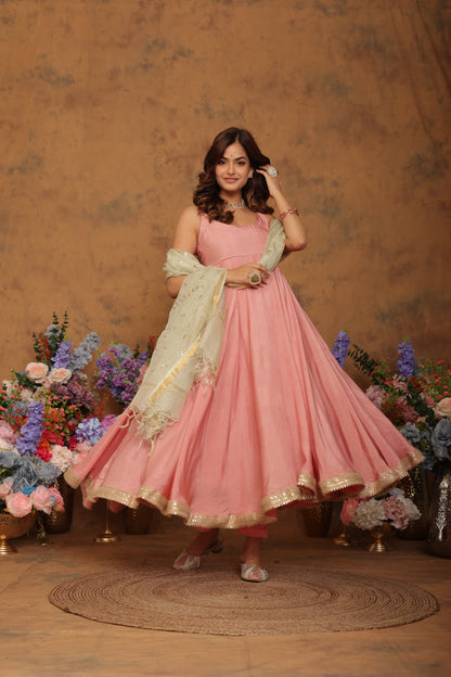 Misha Pink Anarkali Set