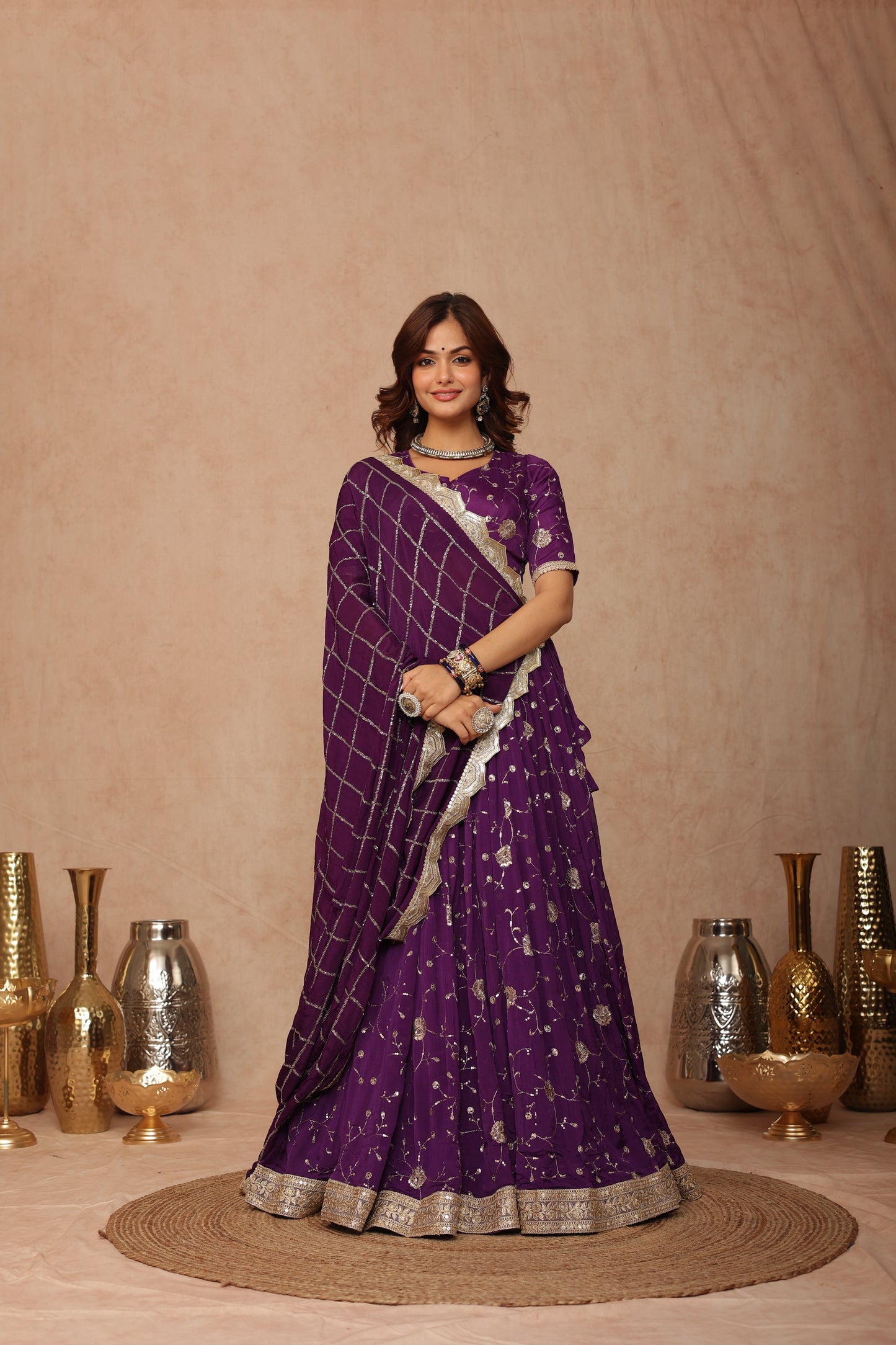 Priyanshi Purple Lehenga