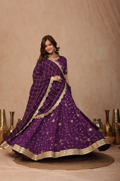 Priyanshi Purple Lehenga