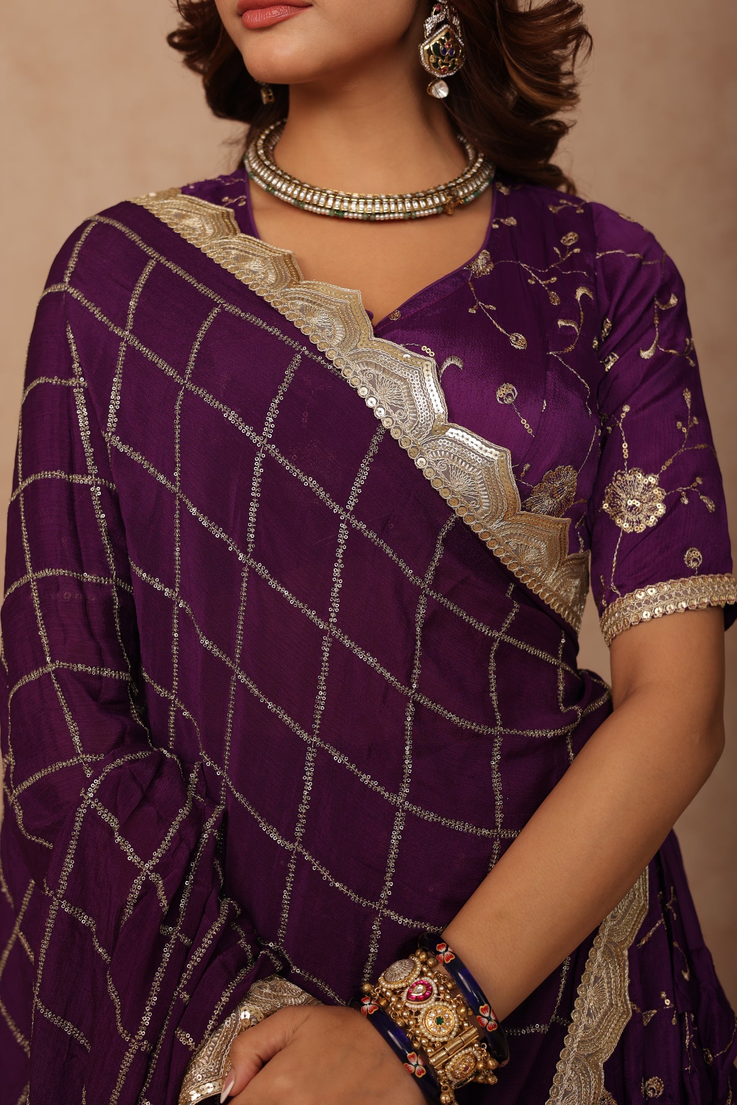 Priyanshi Purple Lehenga