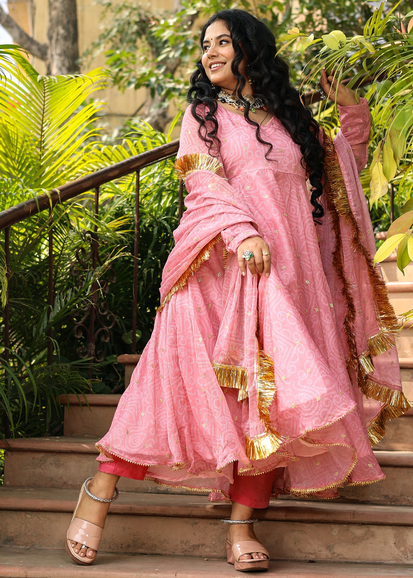 Laado Pink Anarkali Set