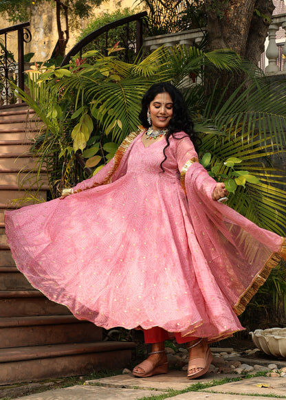 Laado Pink Anarkali Set