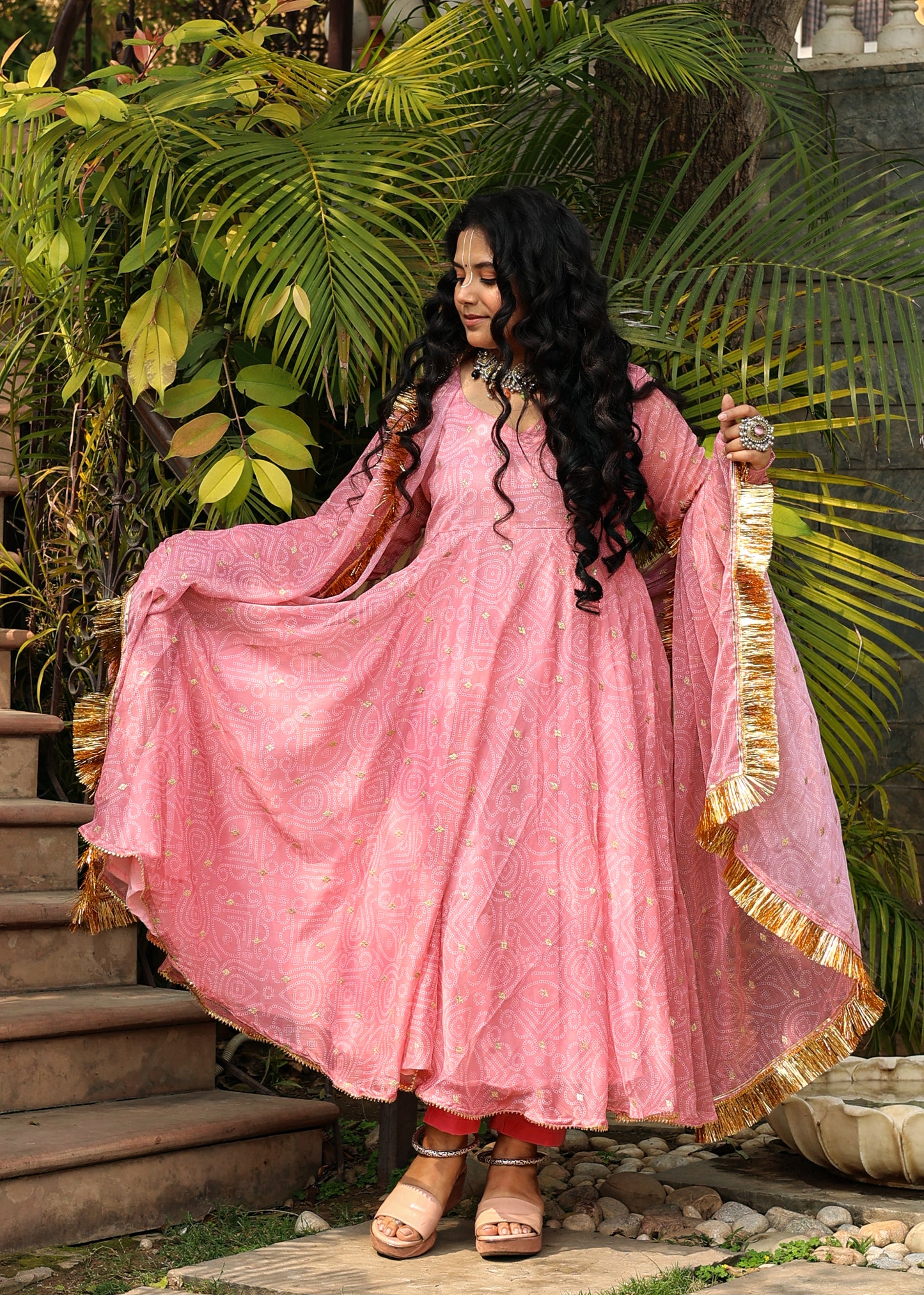 Laado Pink Anarkali Set